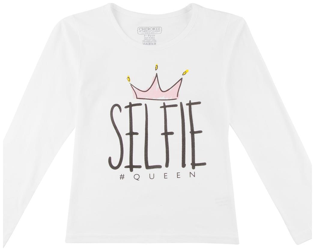

CHEROKEE Girl Cotton Printed T shirt - White