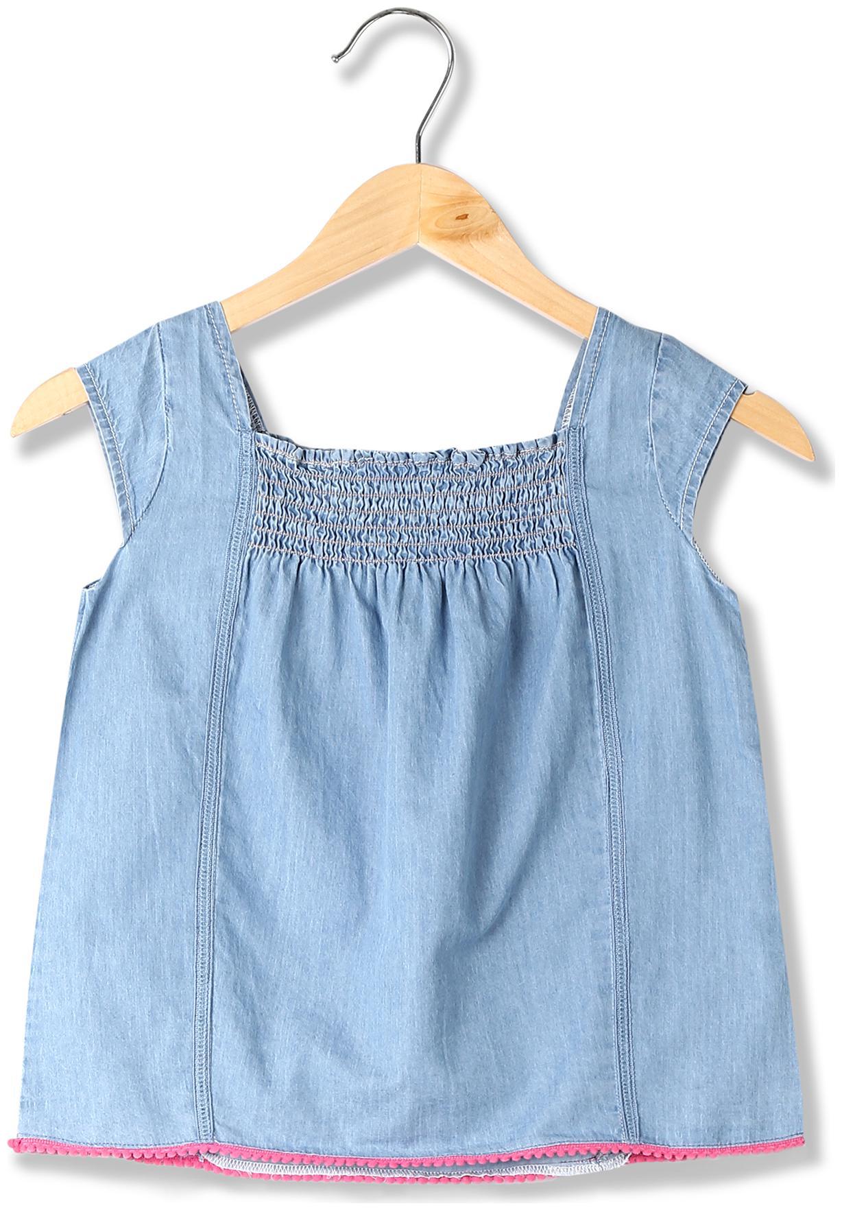 

CHEROKEE Girl Cotton Solid Top - Blue