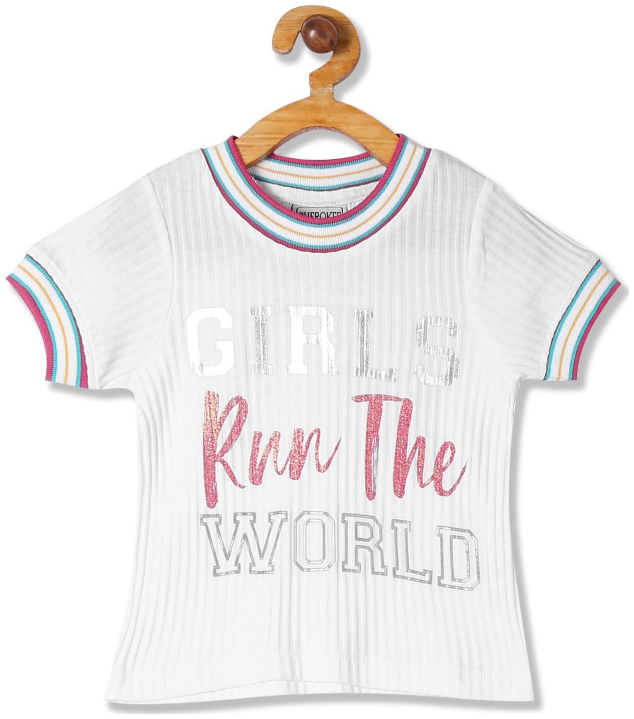 

CHEROKEE Girl Cotton Printed T shirt - White