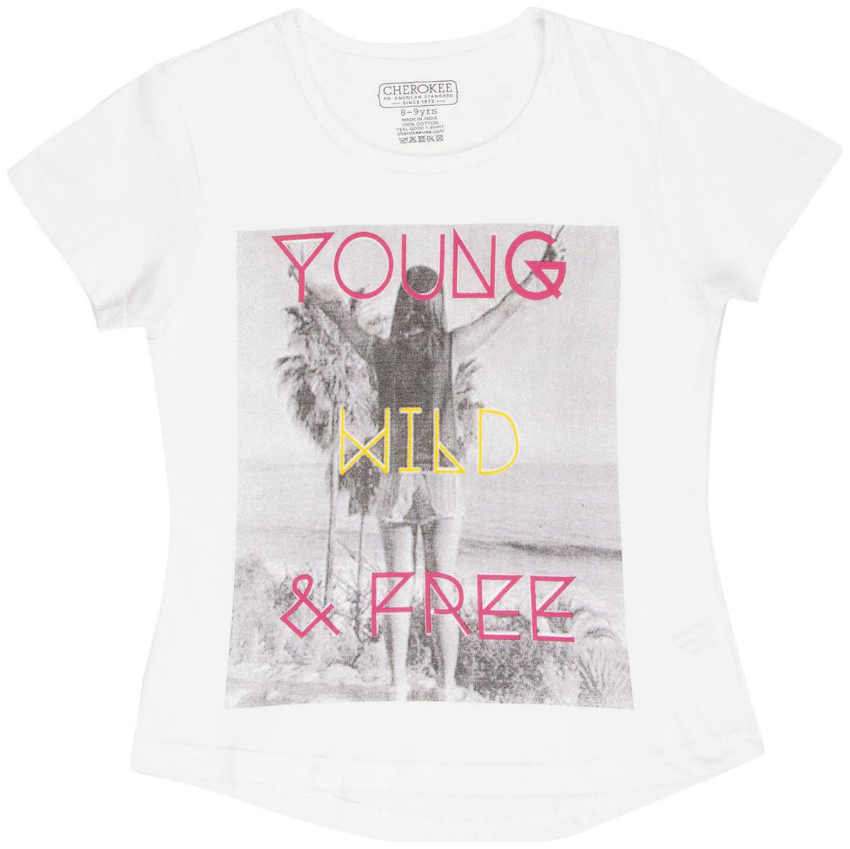 

CHEROKEE Girl Cotton Printed T shirt - White
