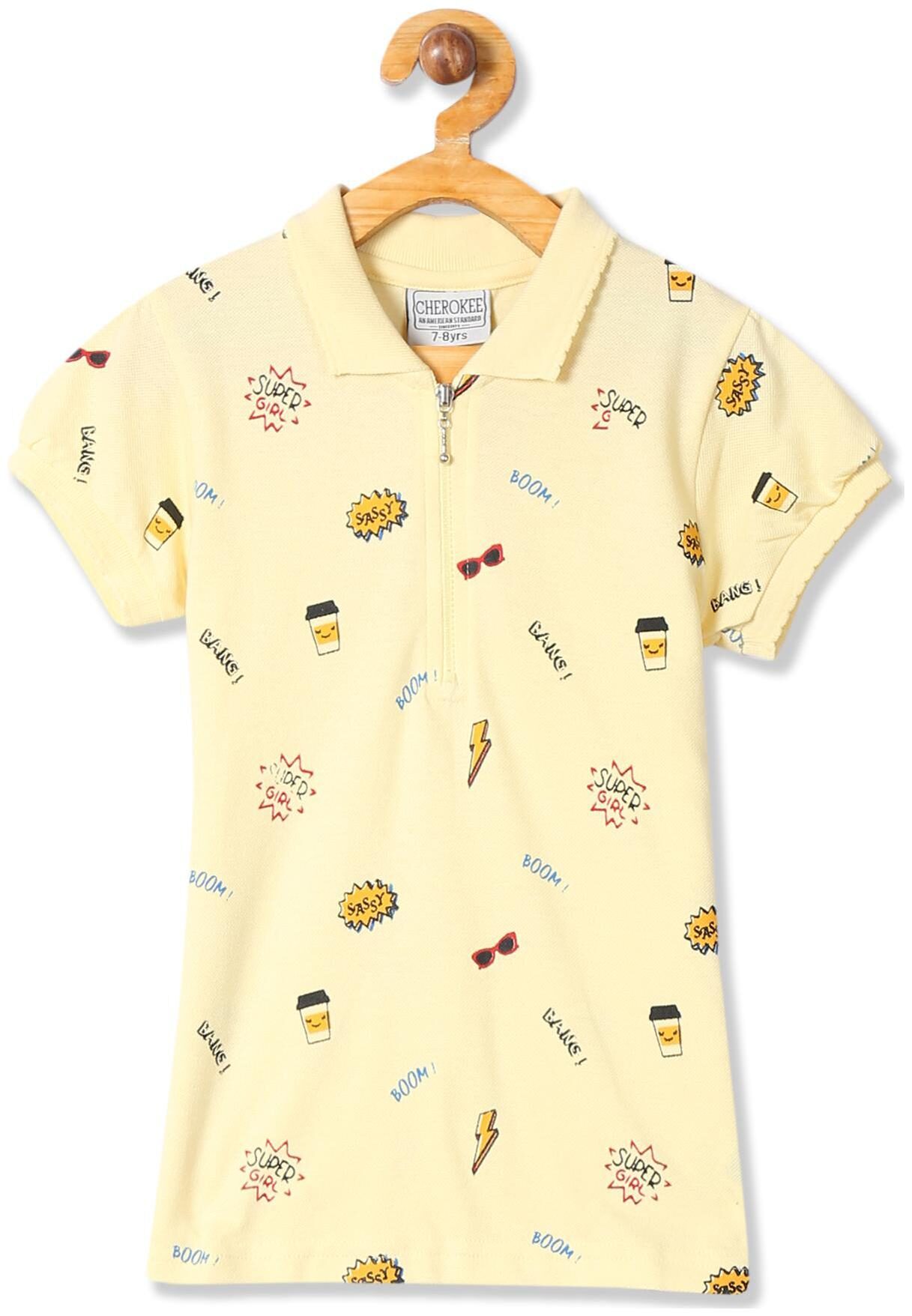 

CHEROKEE Girl Cotton Printed T shirt - Yellow