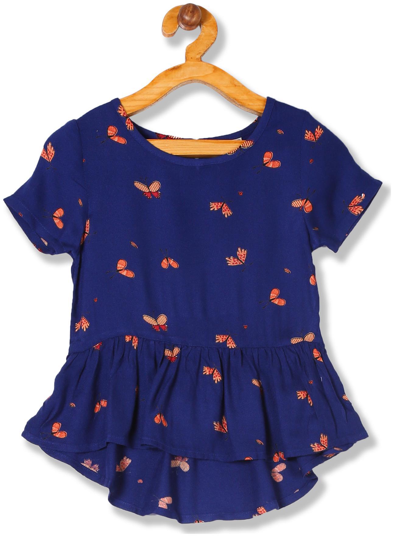 

CHEROKEE Girl Viscose Printed Top - Blue