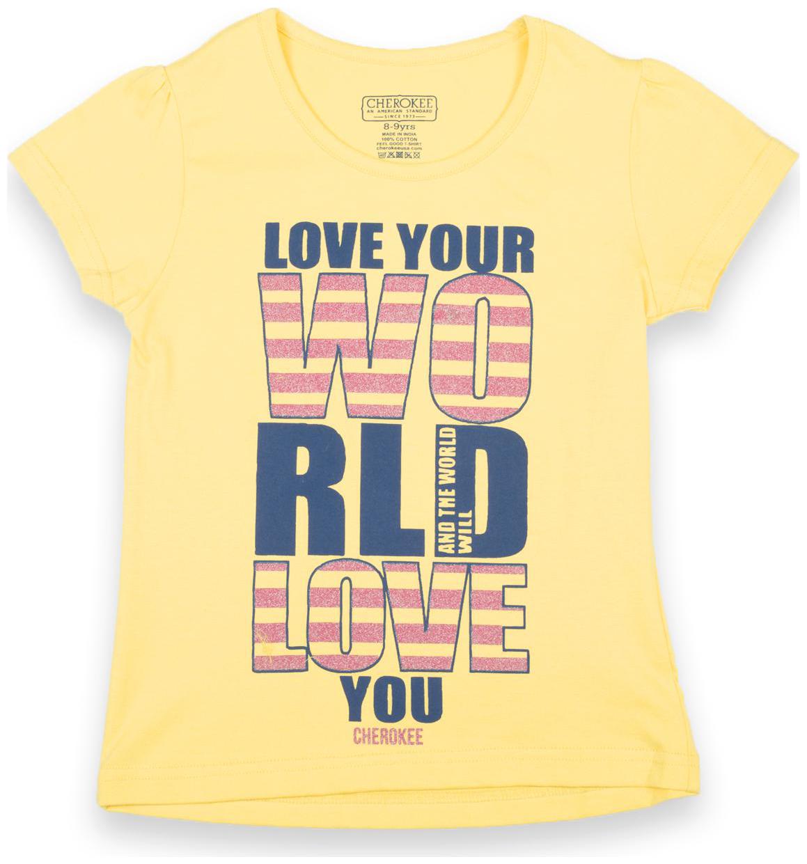 

CHEROKEE Girl Cotton Printed T shirt - Yellow