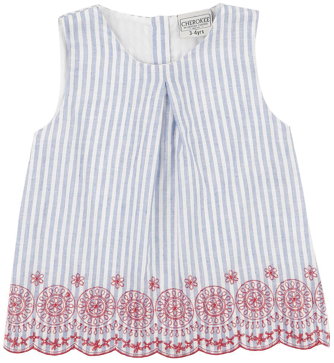 

CHEROKEE Girl Cotton Striped Top - Blue