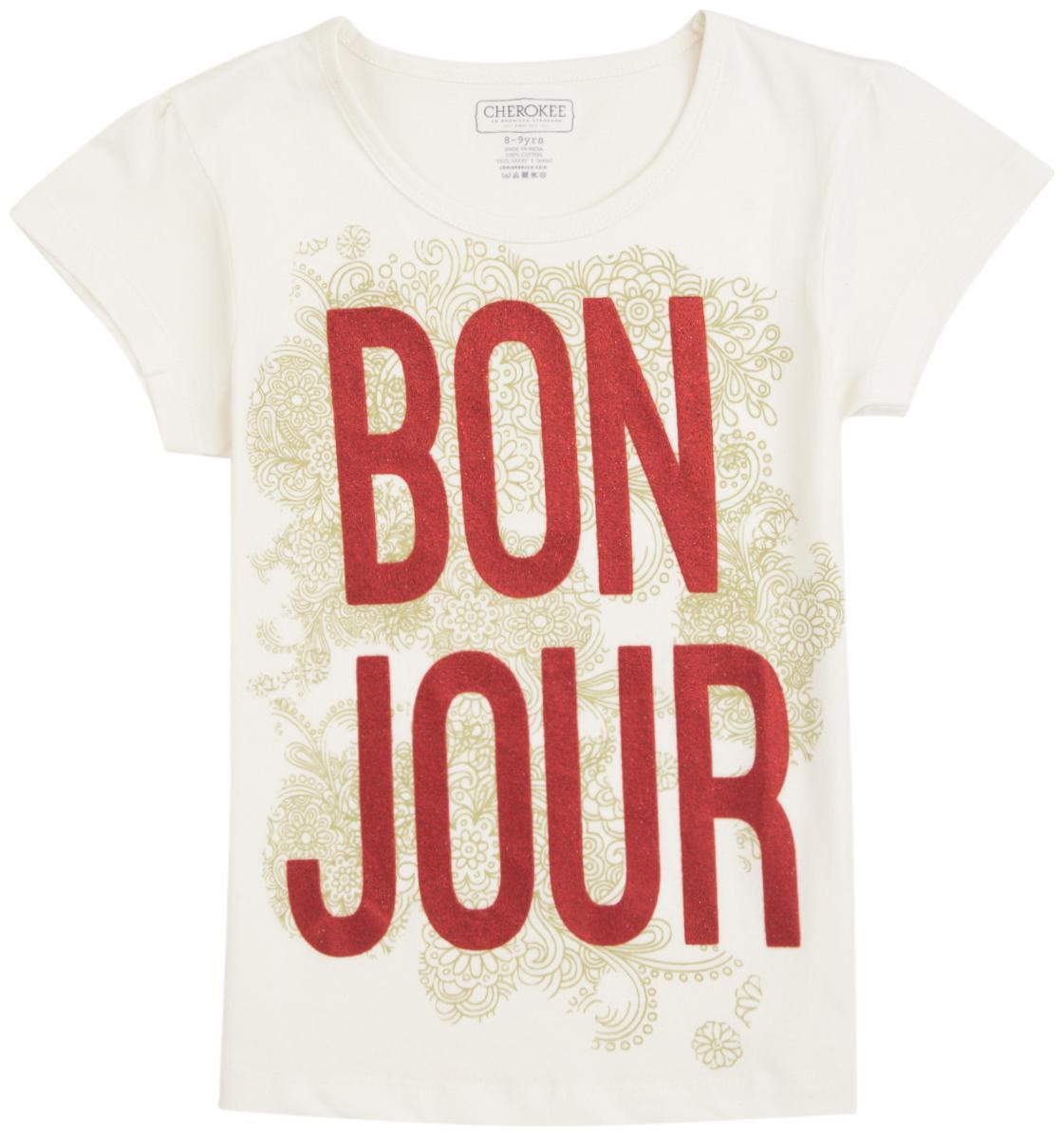 

CHEROKEE Girl Cotton Printed T shirt - White