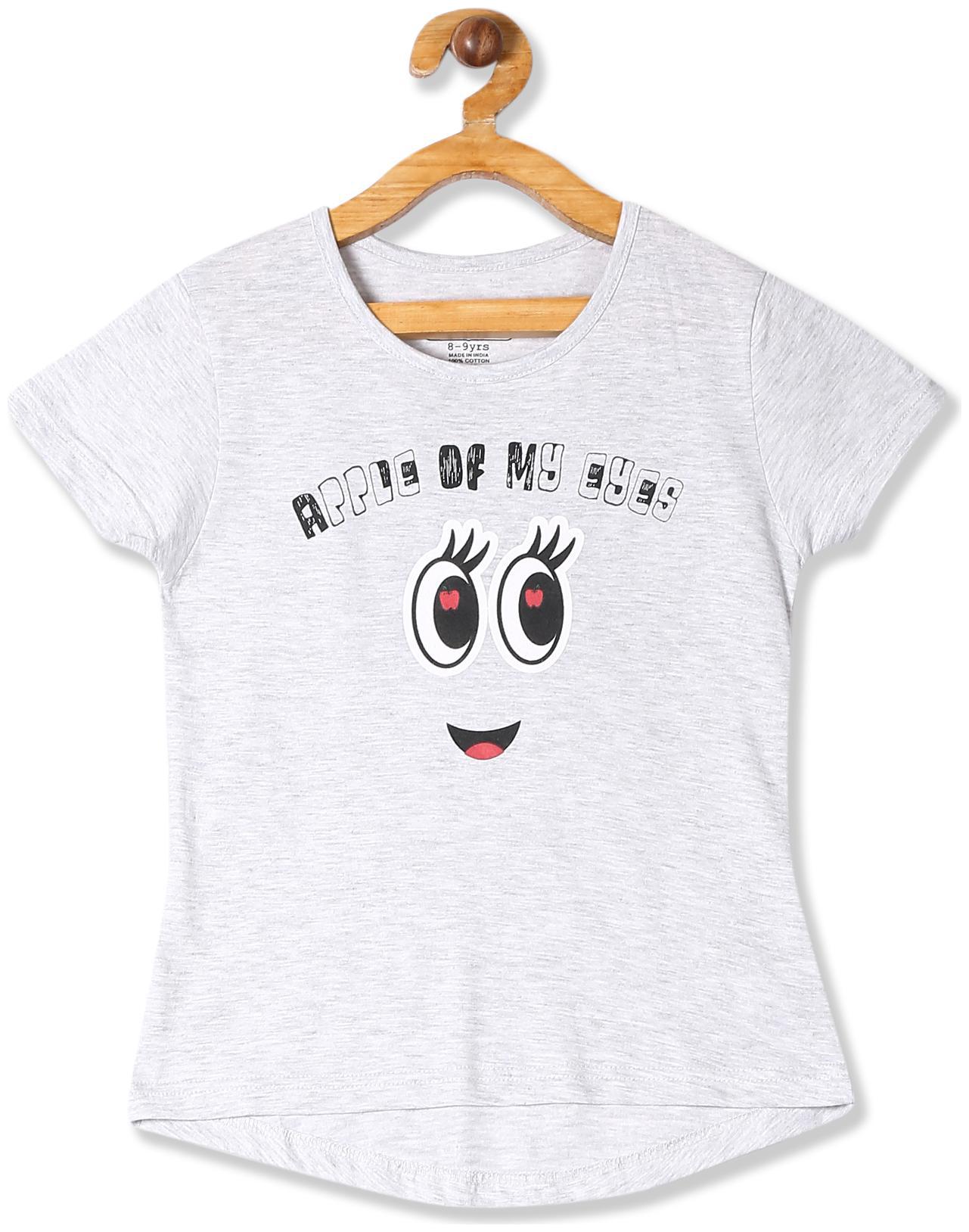 

CHEROKEE Girl Cotton Printed T shirt - Grey