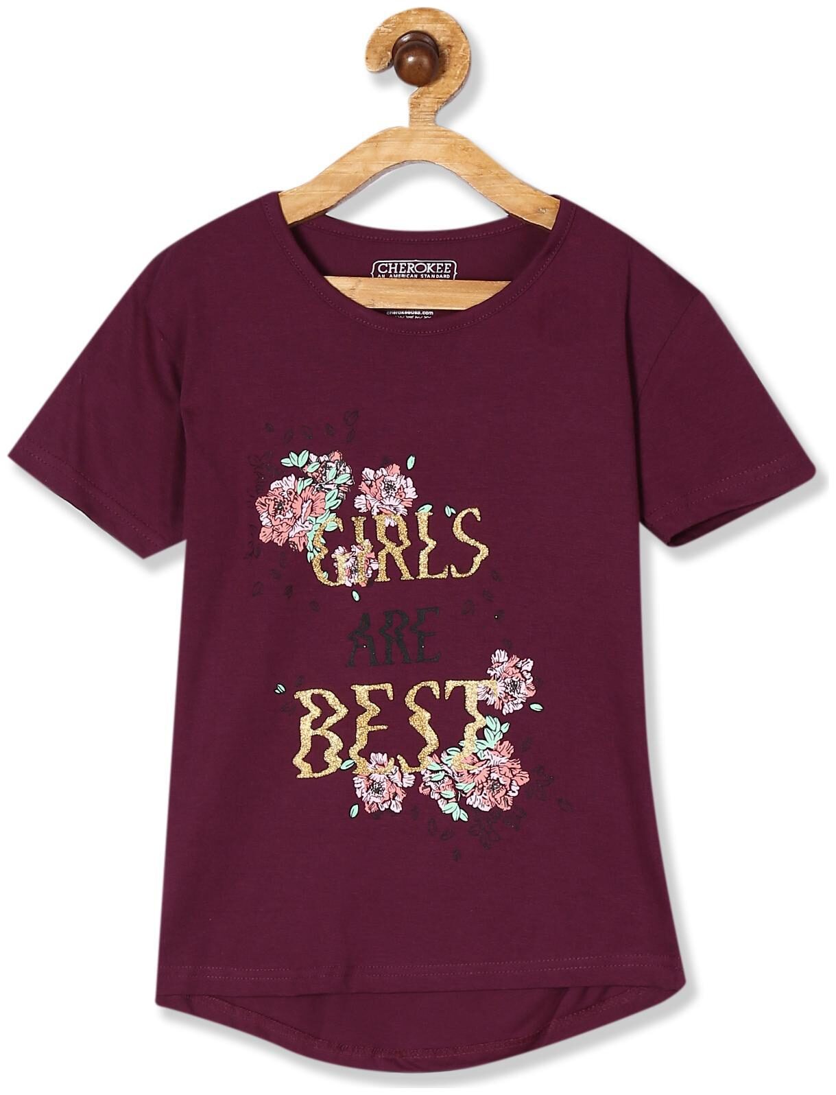 

CHEROKEE Girl Cotton Printed T shirt - Purple