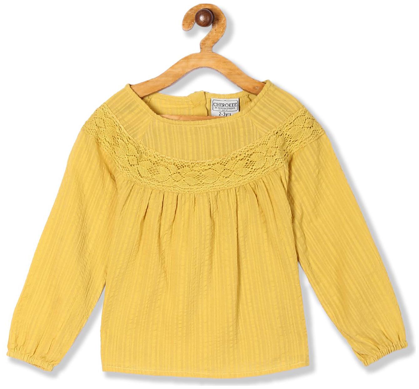 

CHEROKEE Girl Cotton Solid Top - Yellow