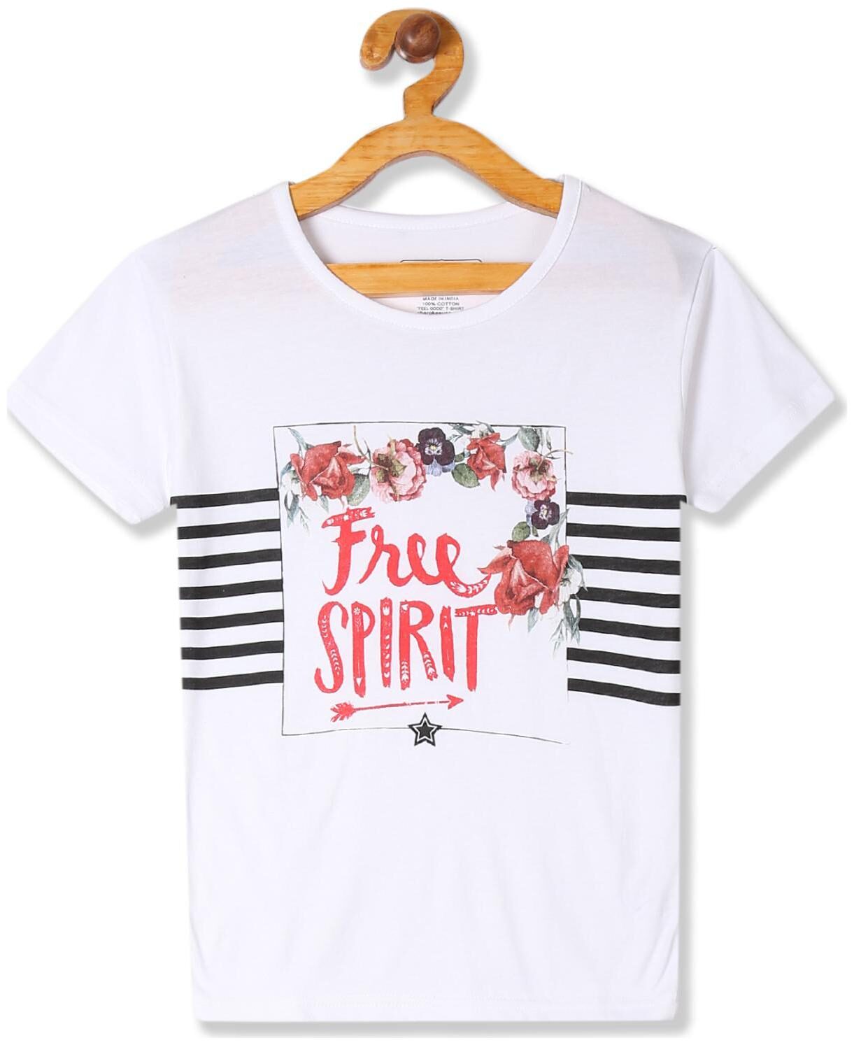 

CHEROKEE Girl Cotton Printed T shirt - White
