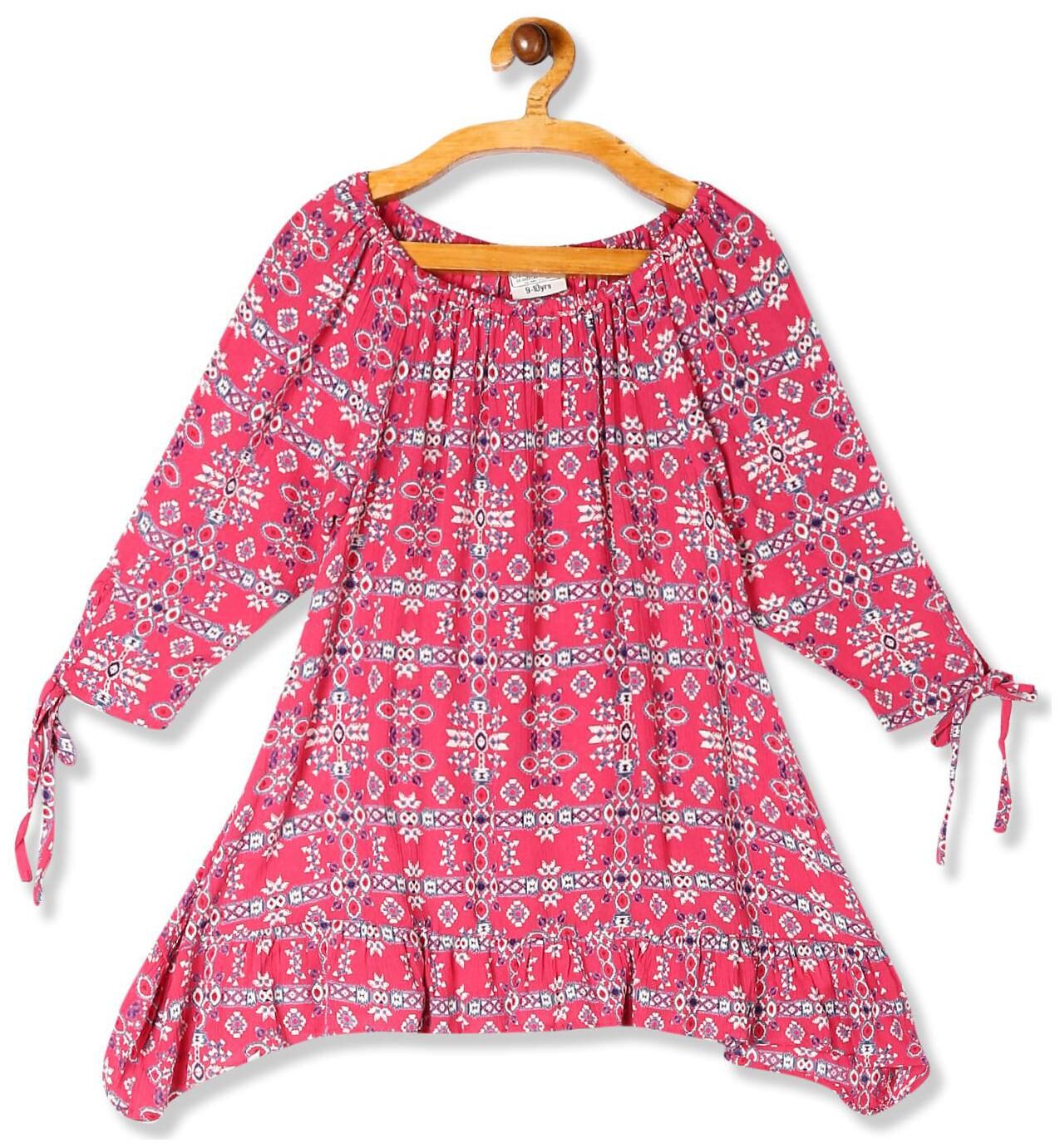 

CHEROKEE Girl Rayon Printed Top - Pink
