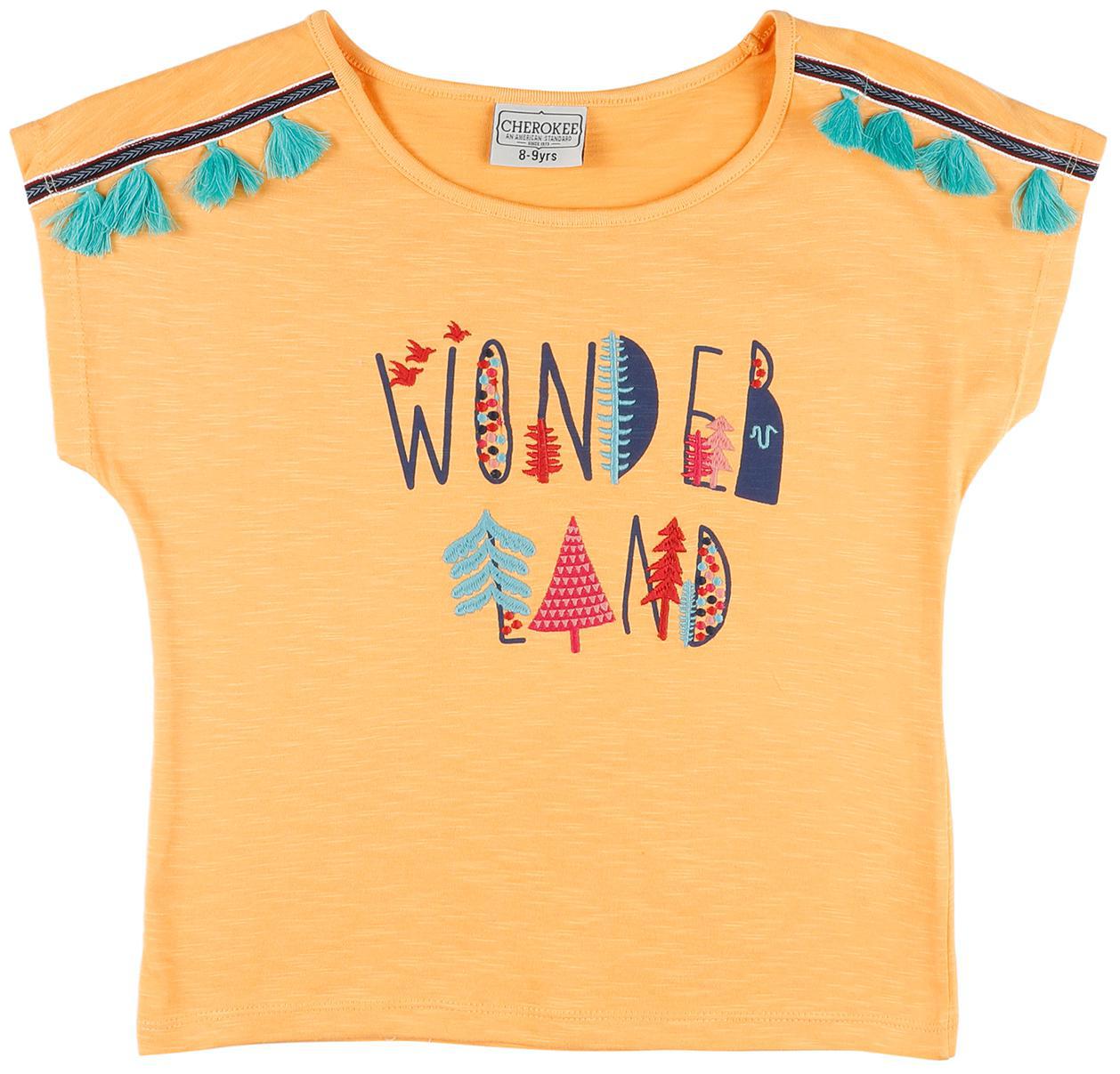 

CHEROKEE Girl Cotton Self design Top - Yellow