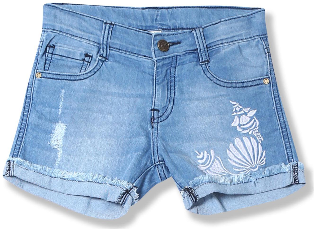 

CHEROKEE Girl Cotton blend Acid wash Denim shorts - Blue