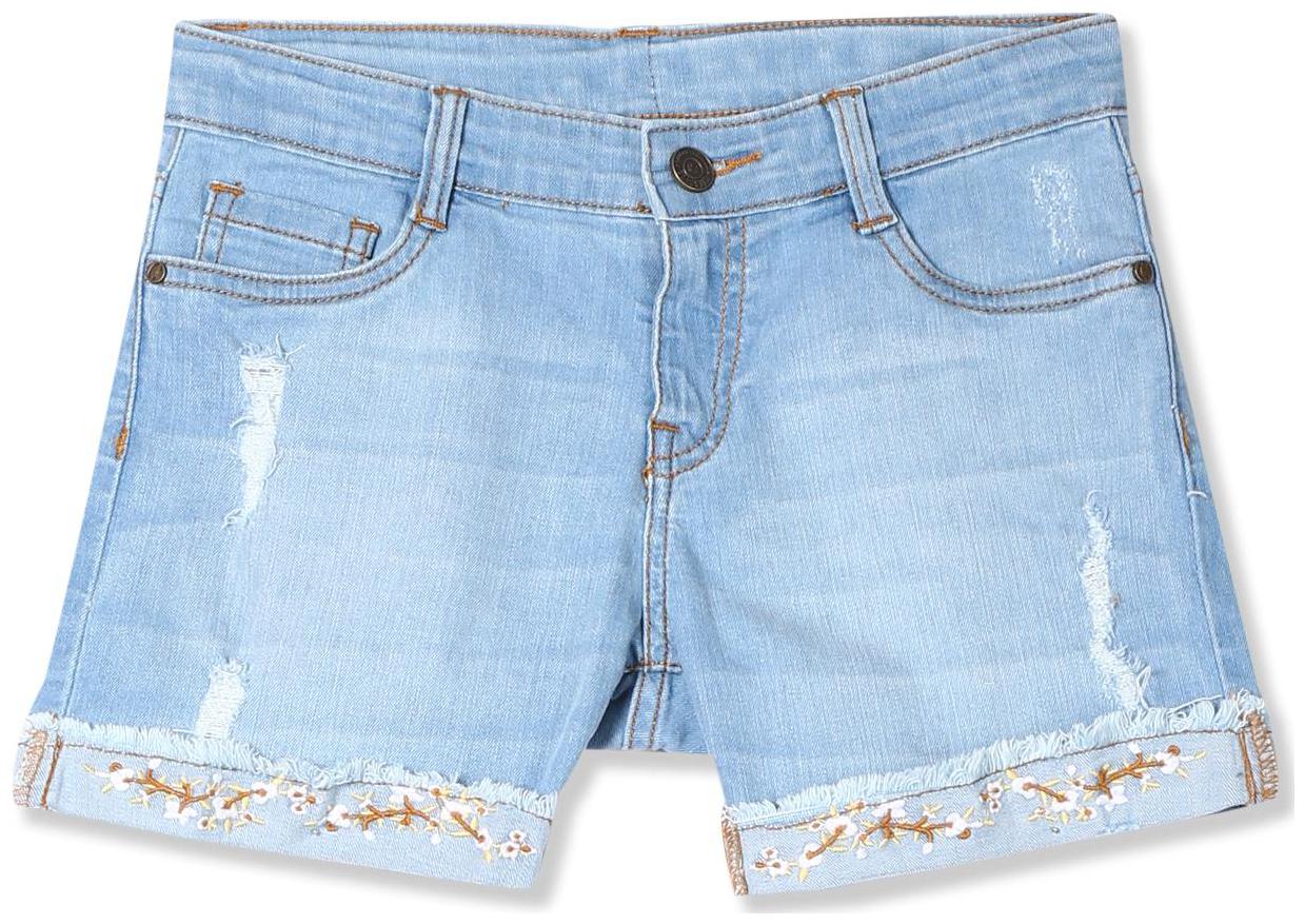 

CHEROKEE Girl Cotton blend Acid wash Denim shorts - Blue