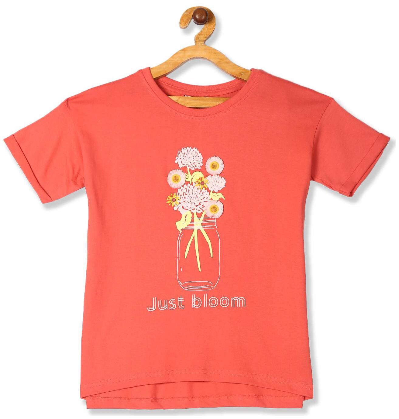 

CHEROKEE Girl Cotton Printed T shirt - Orange