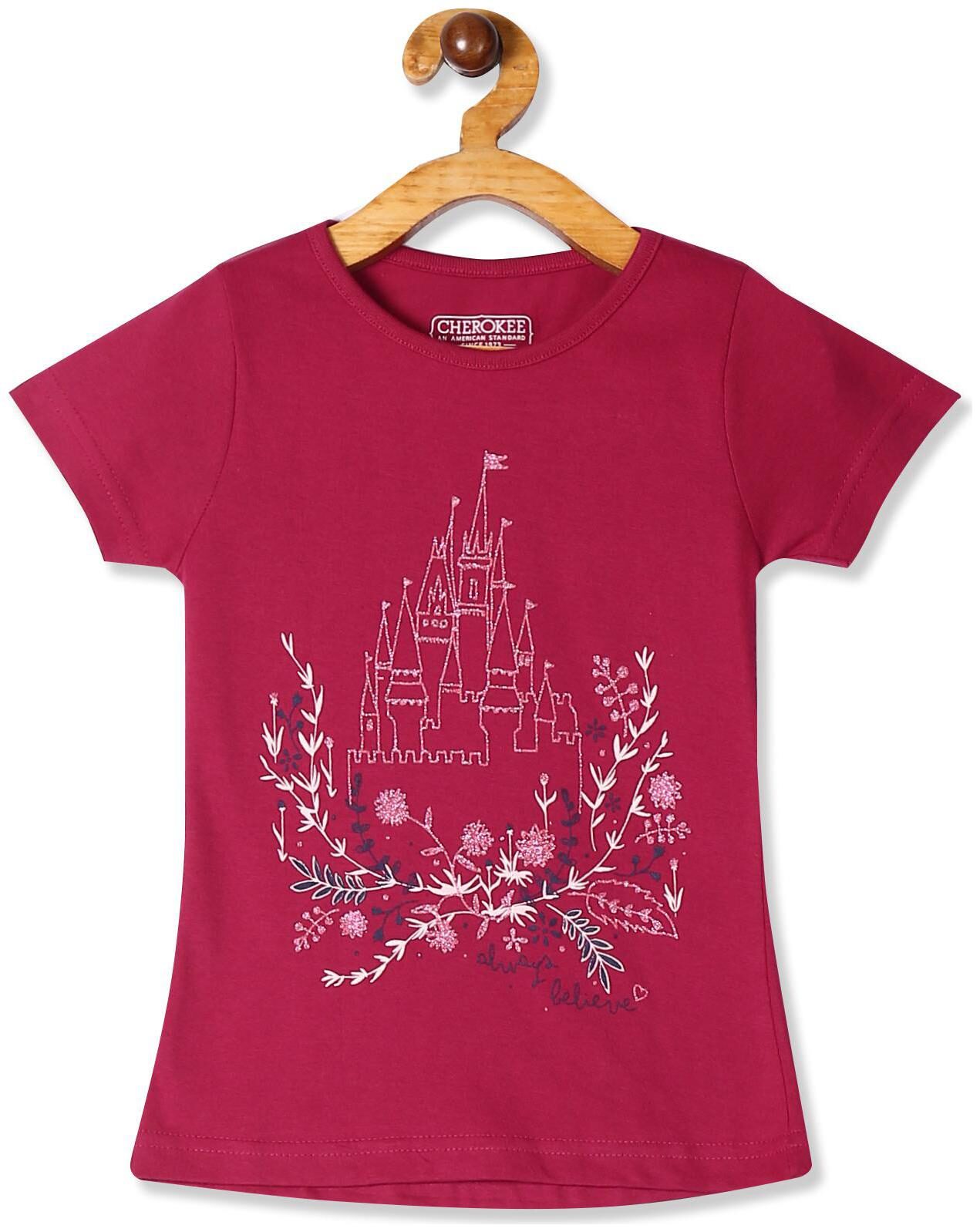 

CHEROKEE Girl Cotton Printed T shirt - Pink