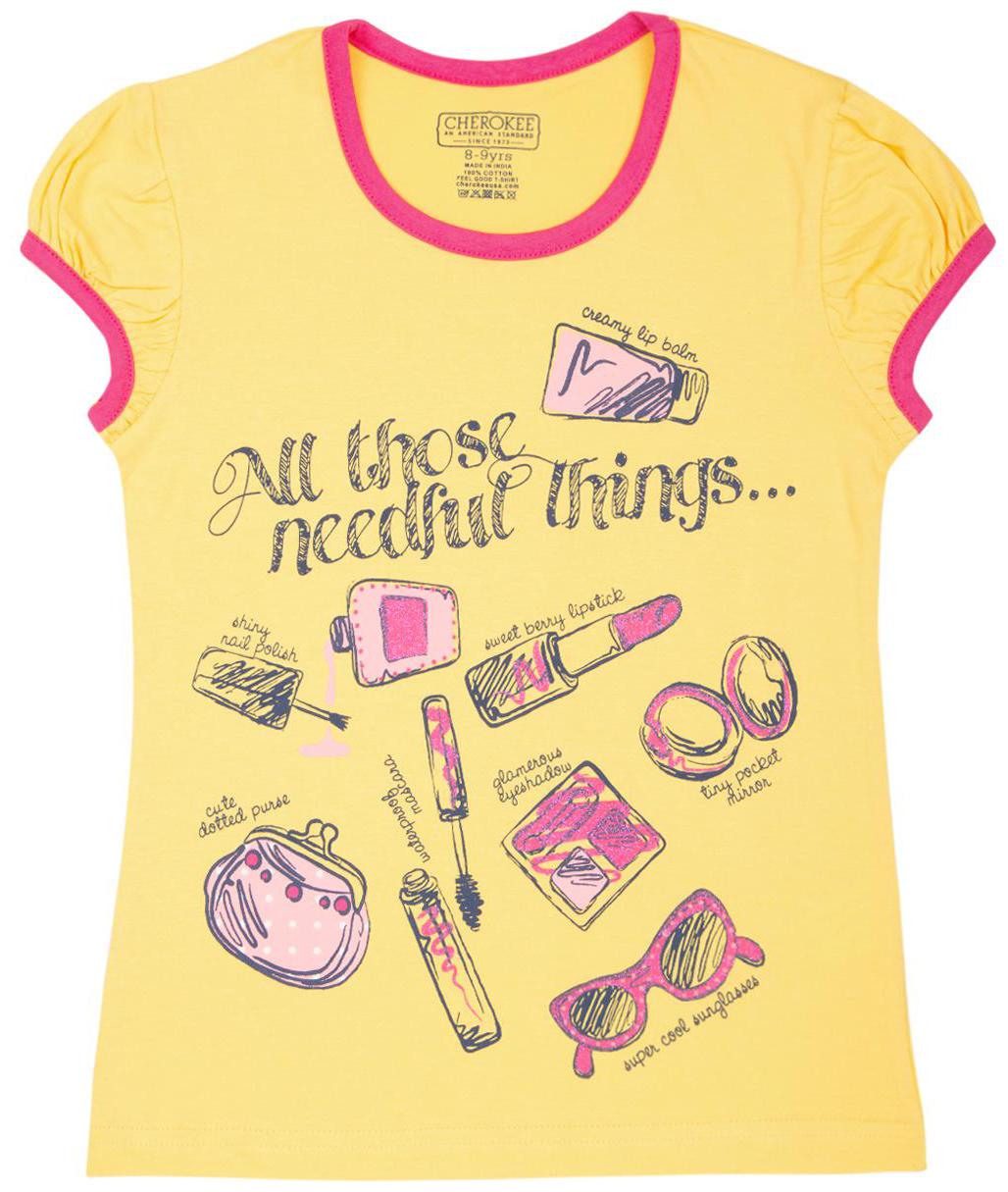 

CHEROKEE Girl Cotton Printed T shirt - Yellow