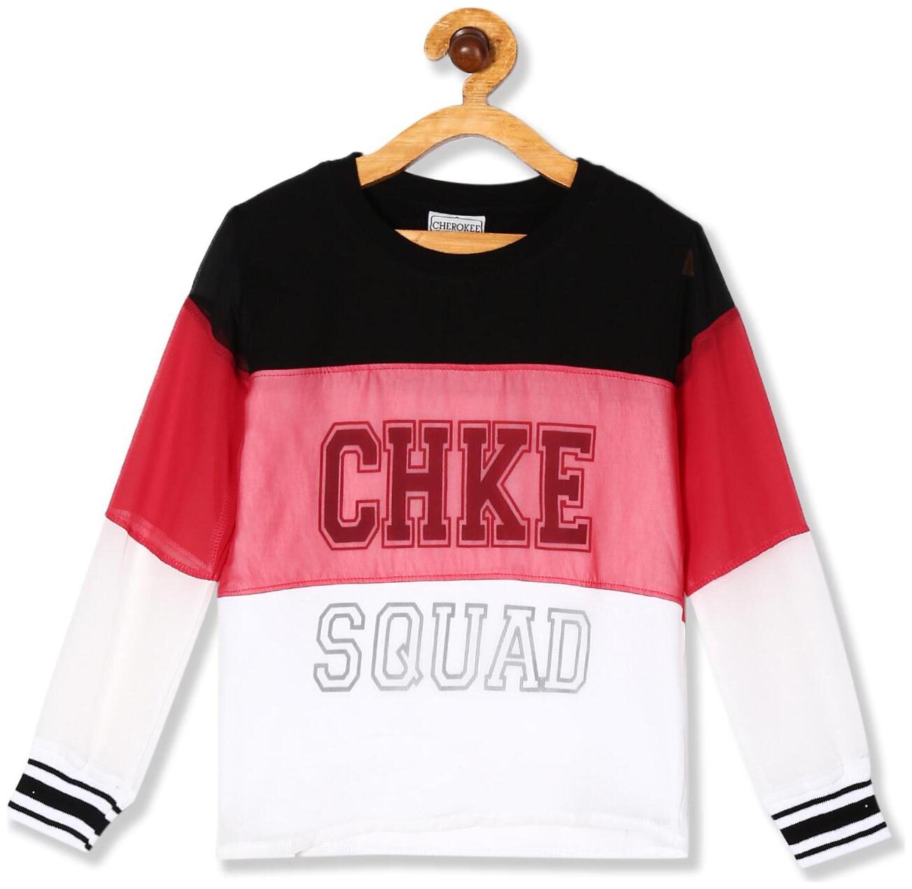 

CHEROKEE Girl Cotton Colorblocked T shirt - Multi