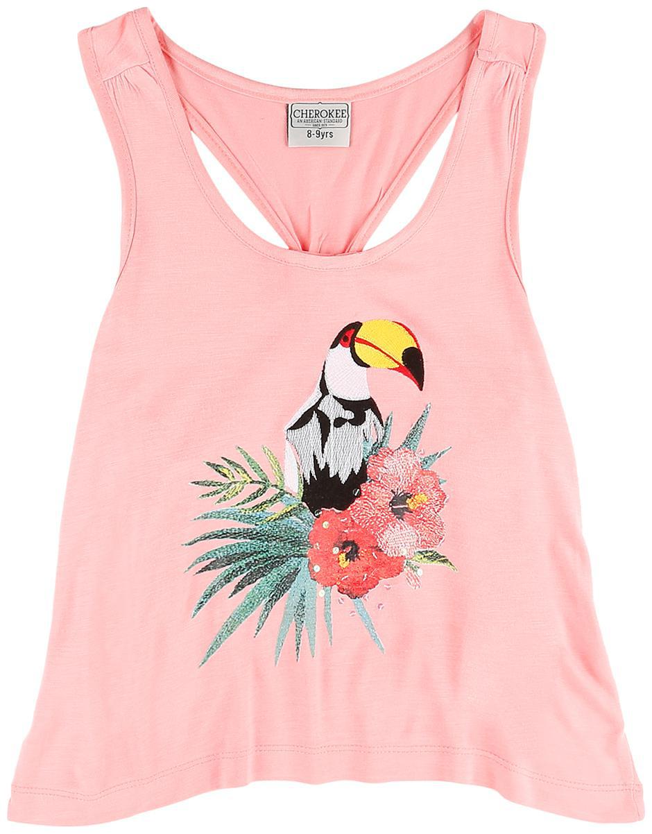 

CHEROKEE Girl Viscose Embellished Top - Pink