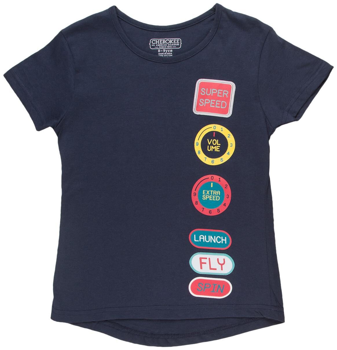 

CHEROKEE Girl Cotton Printed T shirt - Blue