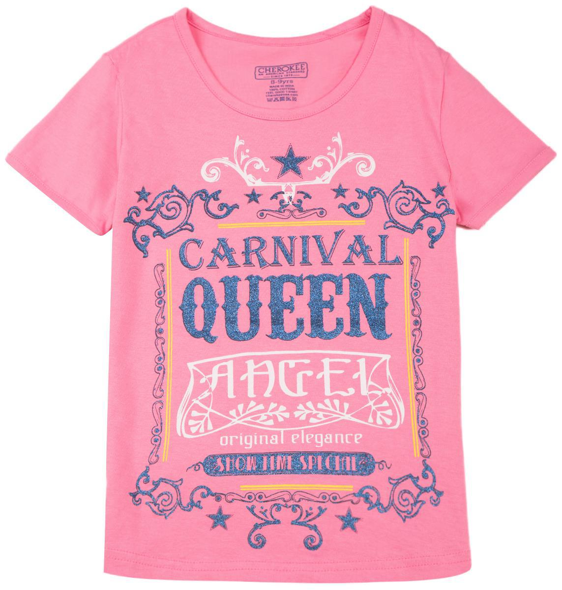 

CHEROKEE Girl Cotton Printed T shirt - Pink