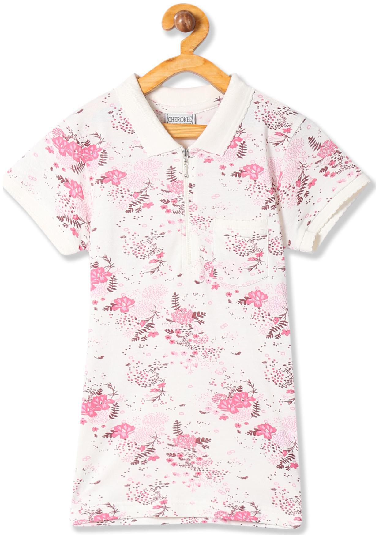 

CHEROKEE Girl Cotton Printed T shirt - White