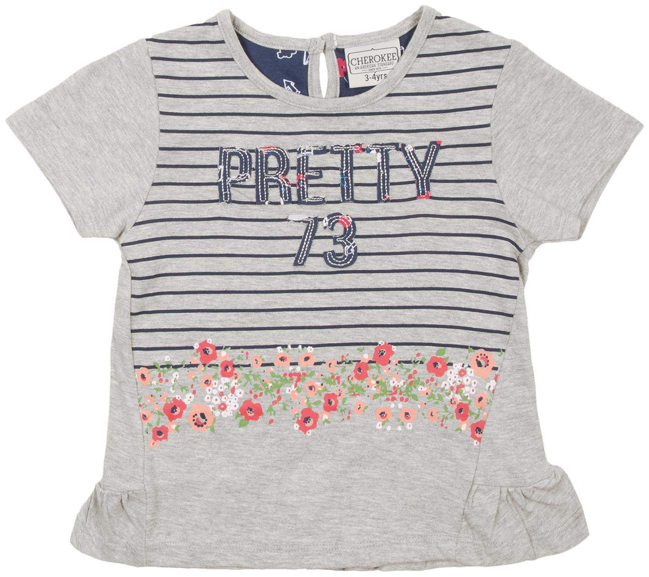 

CHEROKEE Girl Cotton blend Printed Top - Grey