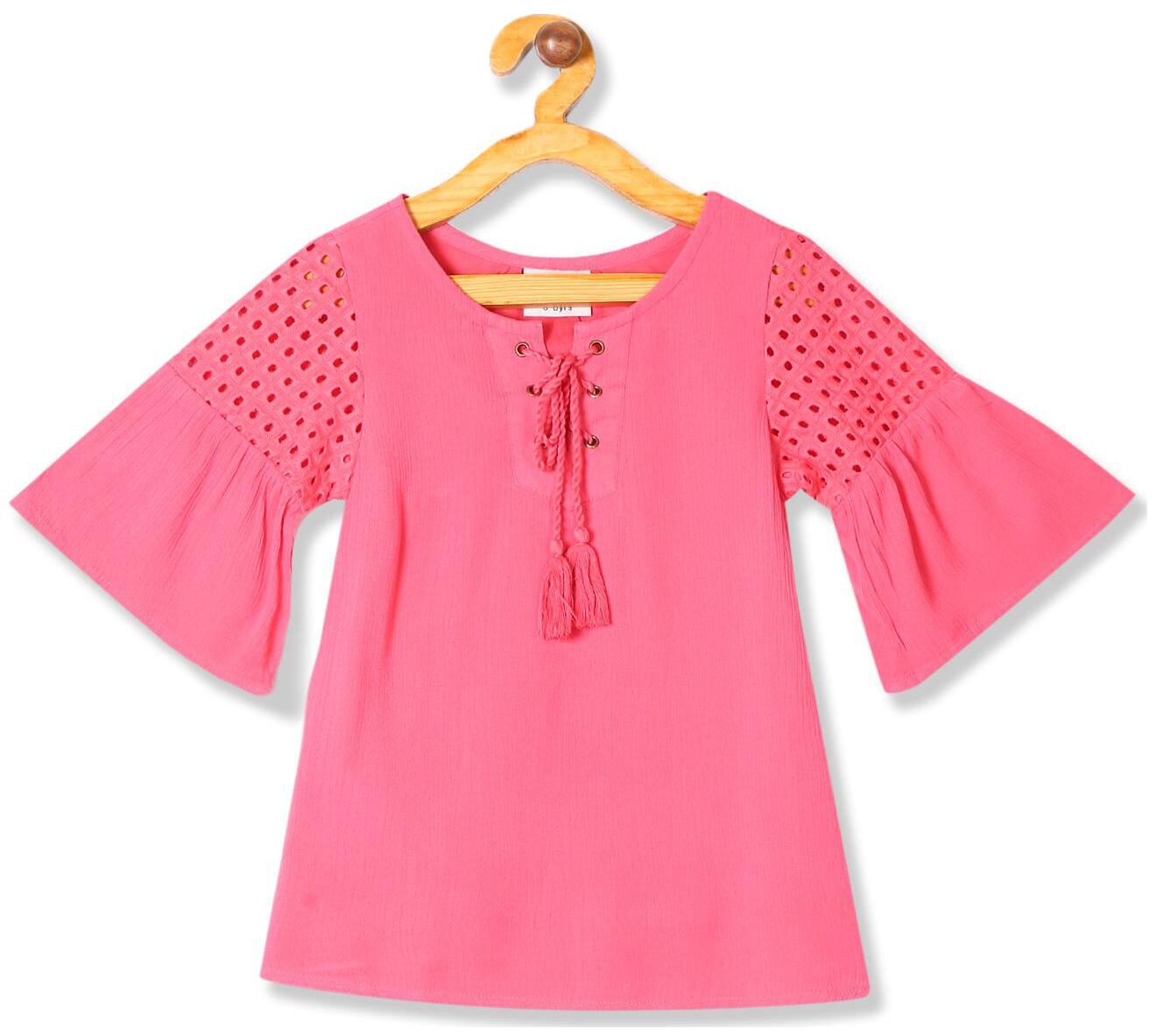 

CHEROKEE Girl Rayon Solid Top - Pink