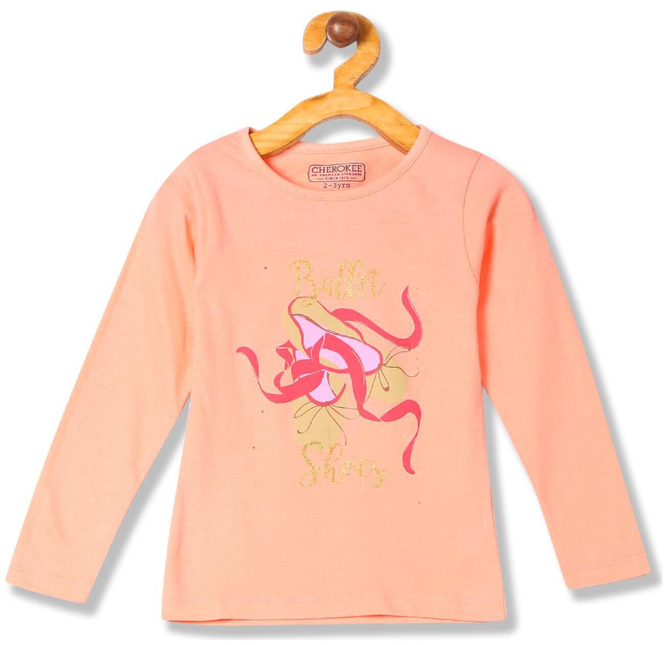 

CHEROKEE Girl Cotton Printed T shirt - Pink