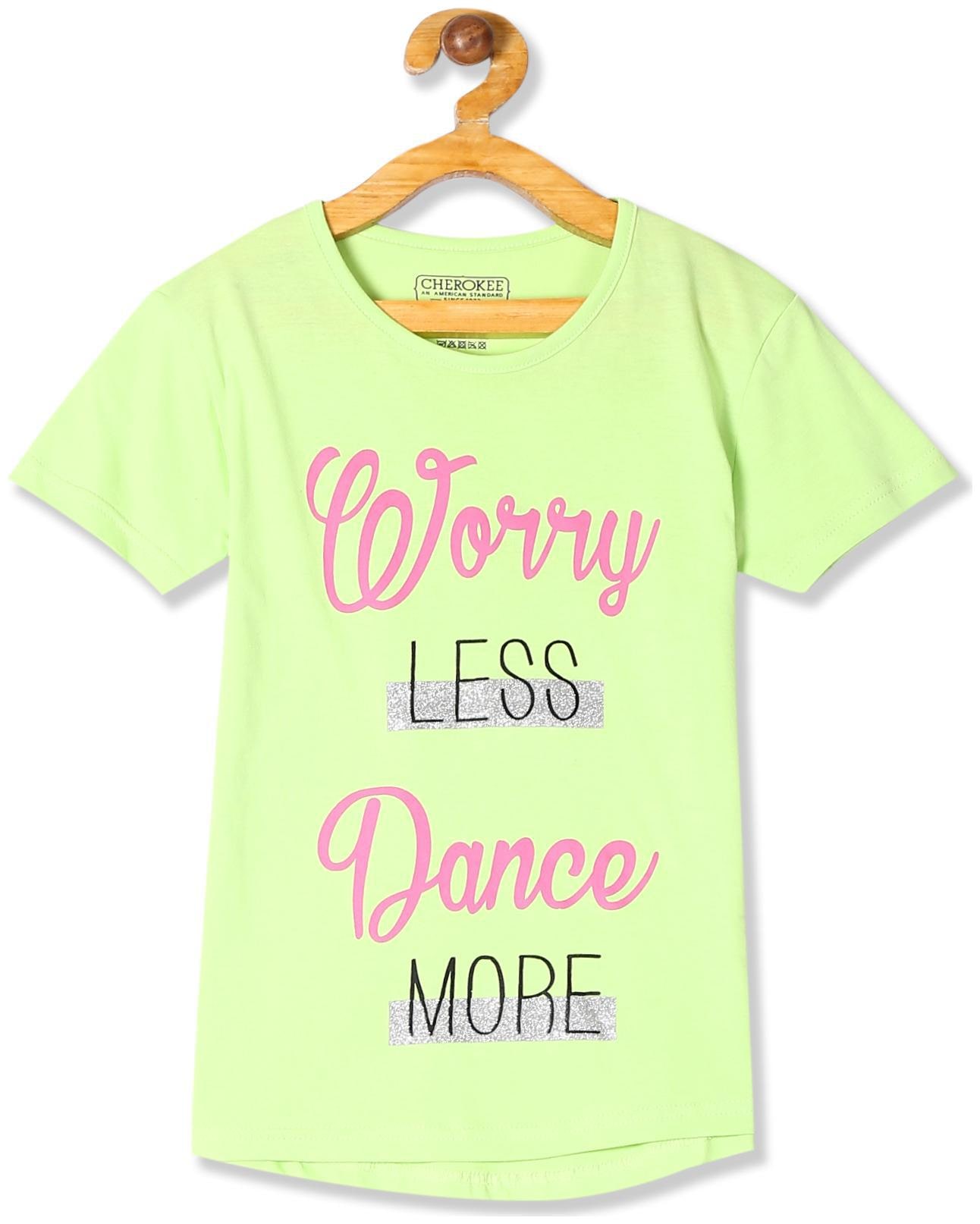

CHEROKEE Girl Cotton Printed T shirt - Green
