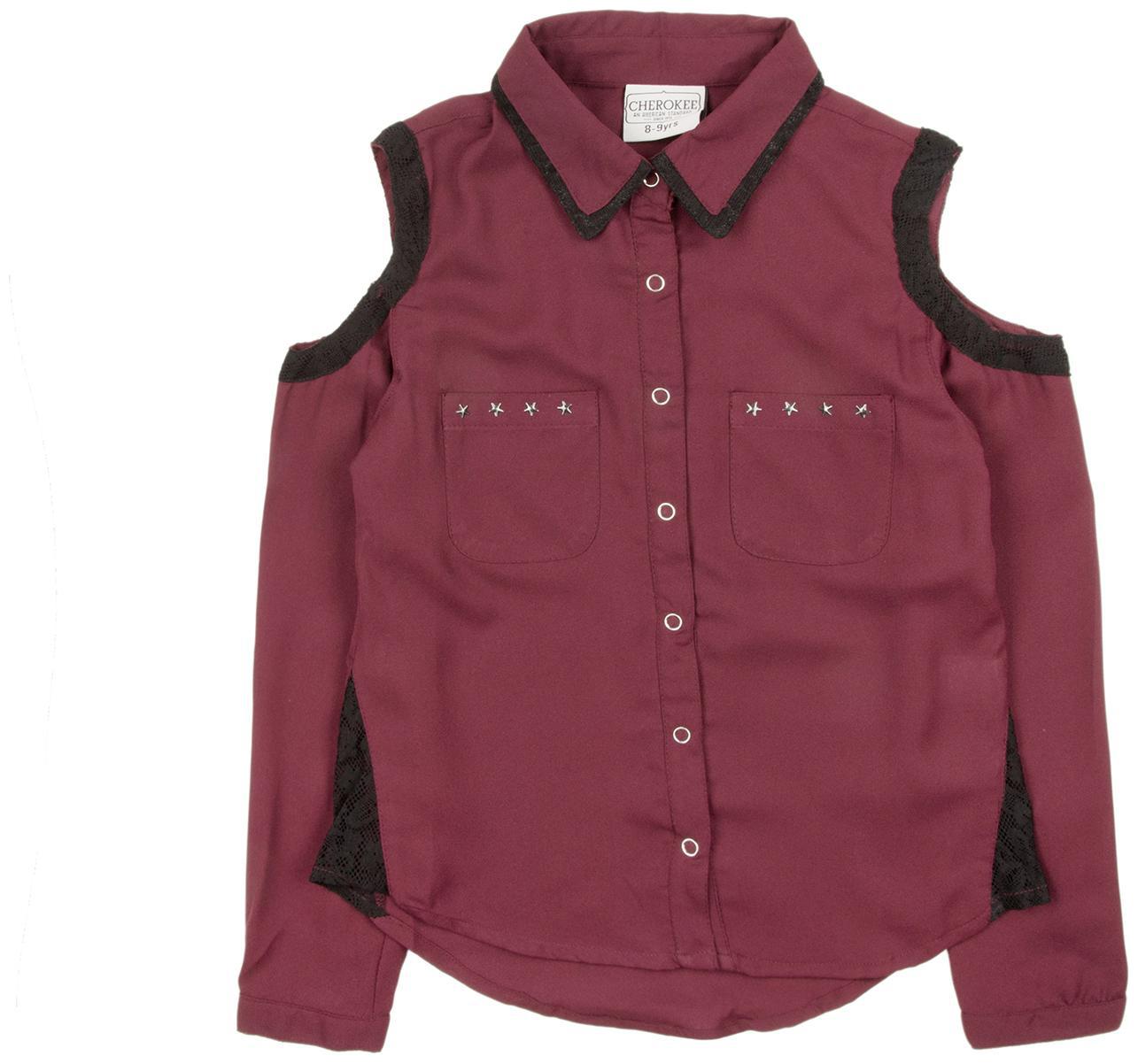 

CHEROKEE Girl Cotton Embellished Shirt - Purple
