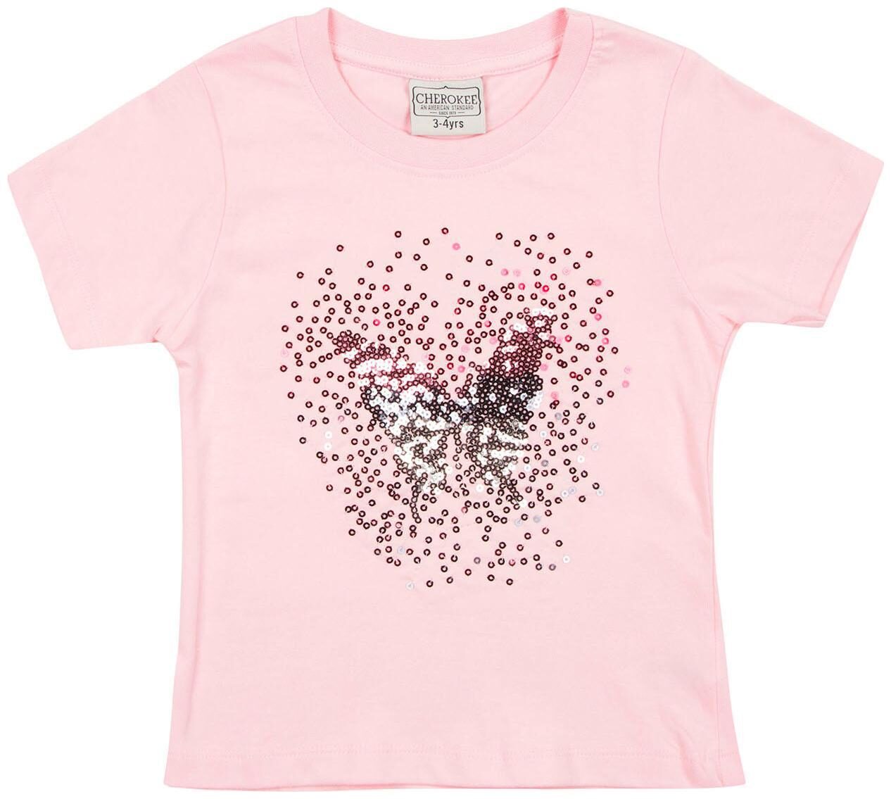 

CHEROKEE Girl Cotton Embellished T shirt - Pink