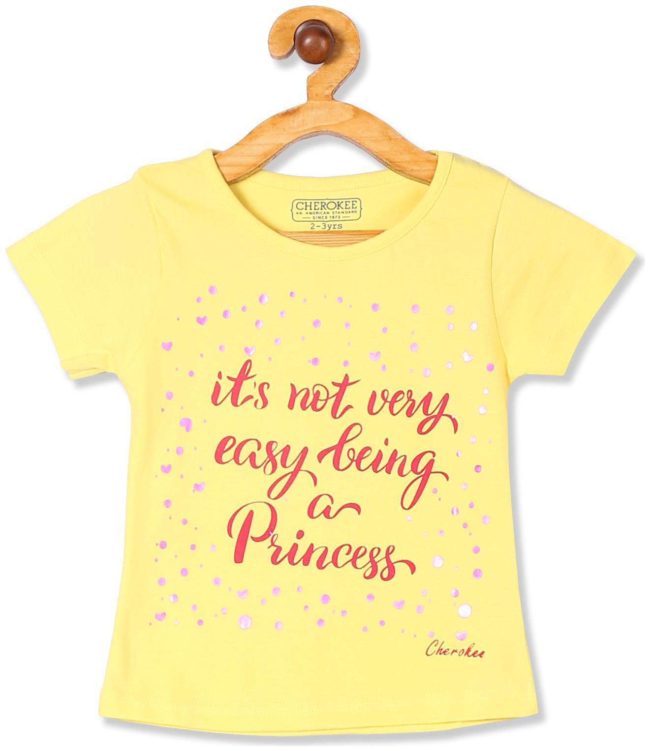 

CHEROKEE Girl Cotton Printed T shirt - Yellow