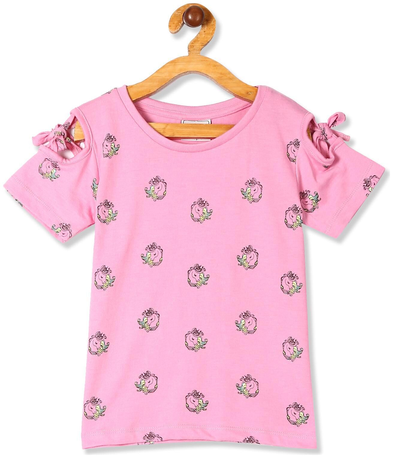 

CHEROKEE Girl Cotton Printed Top - Pink