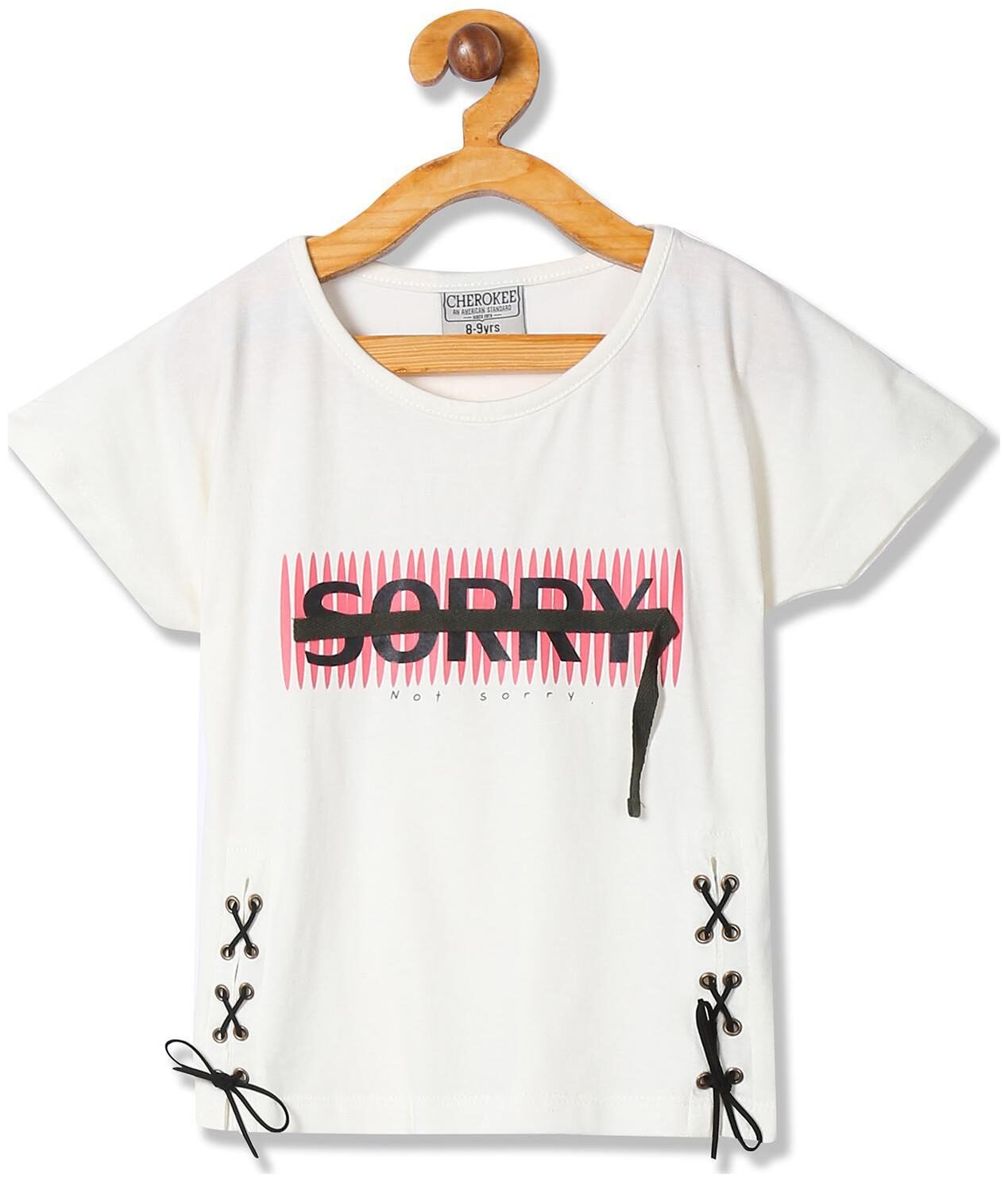 

CHEROKEE Girl Cotton Printed Top - White