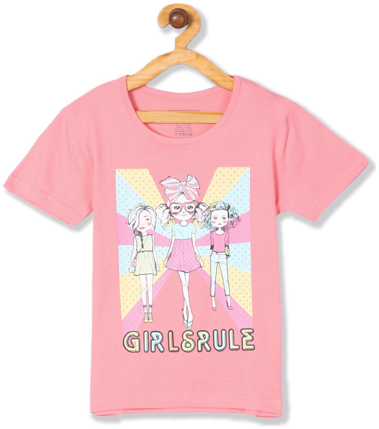 

CHEROKEE Girl Cotton Printed T shirt - Pink
