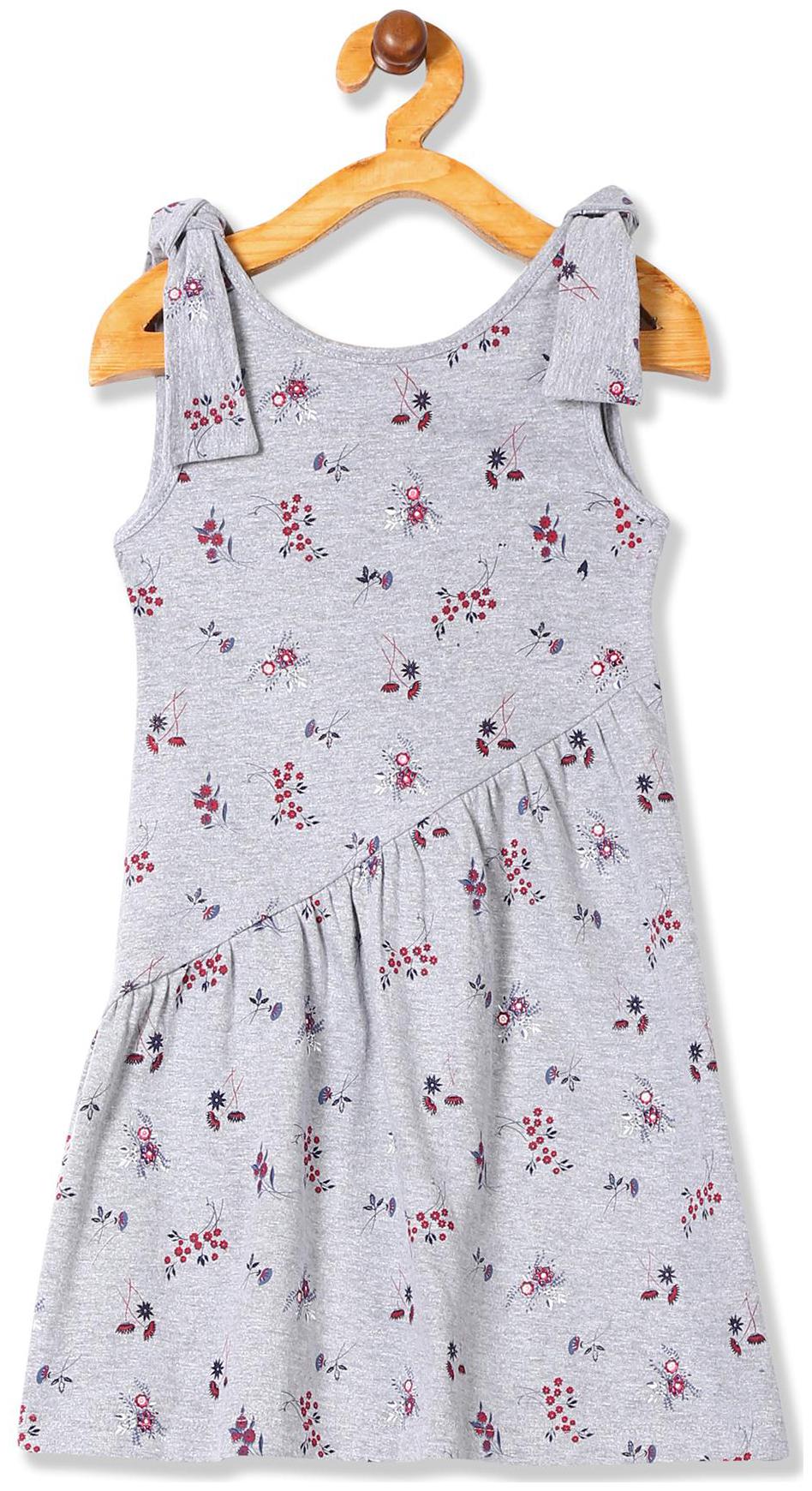 

CHEROKEE Grey Cotton Blend Sleeveless Knee Length Princess Frock ( Pack of 1 )