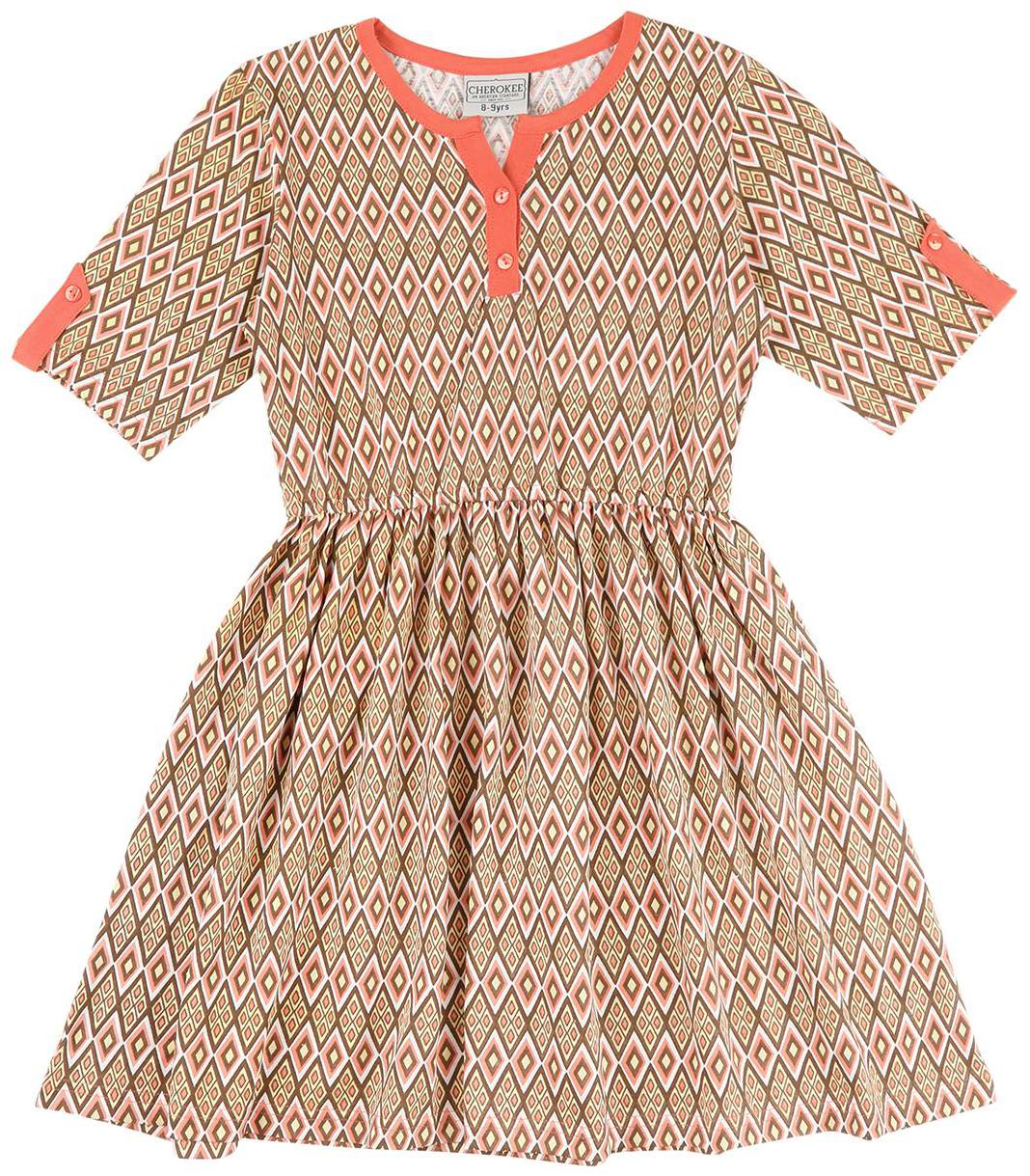 

CHEROKEE Multi Cotton Short Sleeves Knee Length Princess Frock ( Pack of 1 )