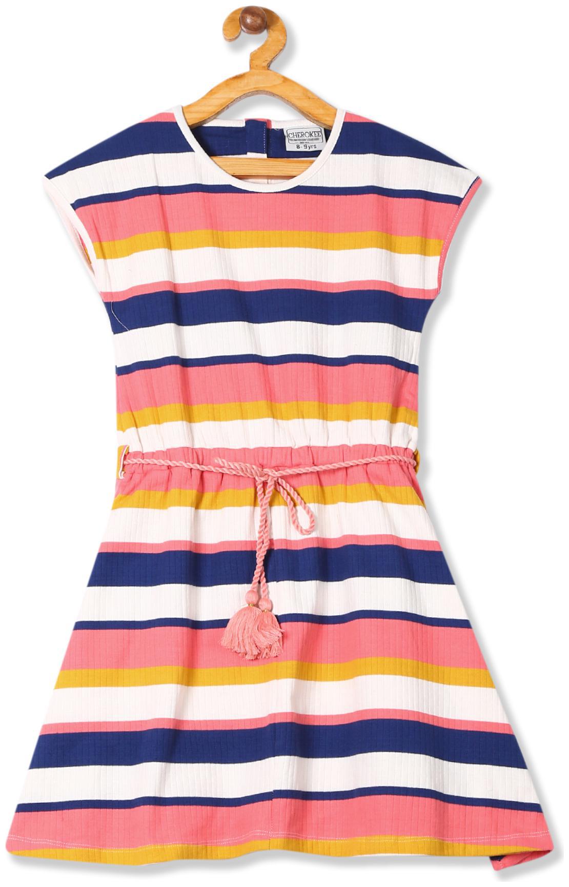 

CHEROKEE Multi Cotton Short Sleeves Knee Length Princess Frock ( Pack of 1 )