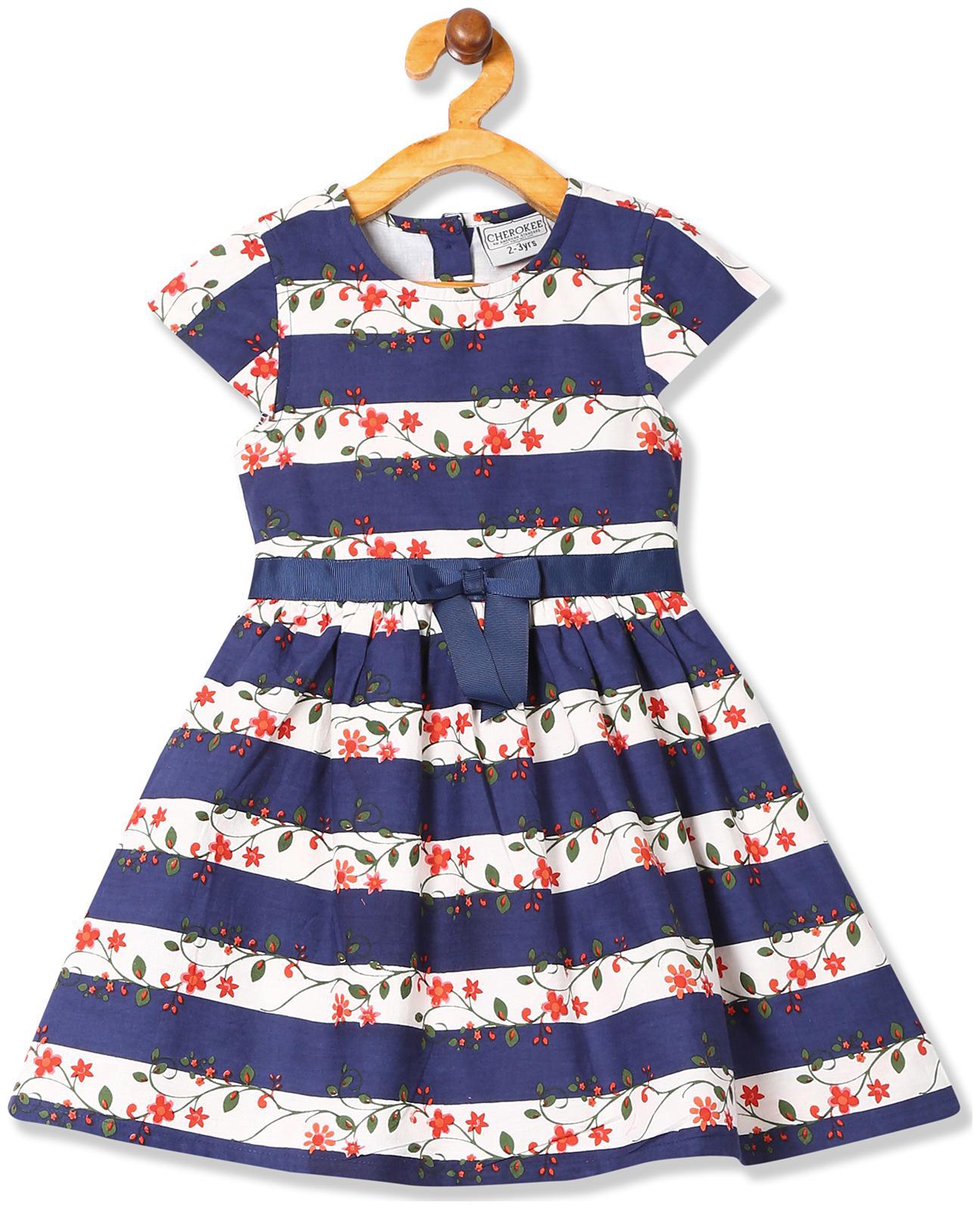 

CHEROKEE Multi Cotton Short Sleeves Knee Length Princess Frock ( Pack of 1 )