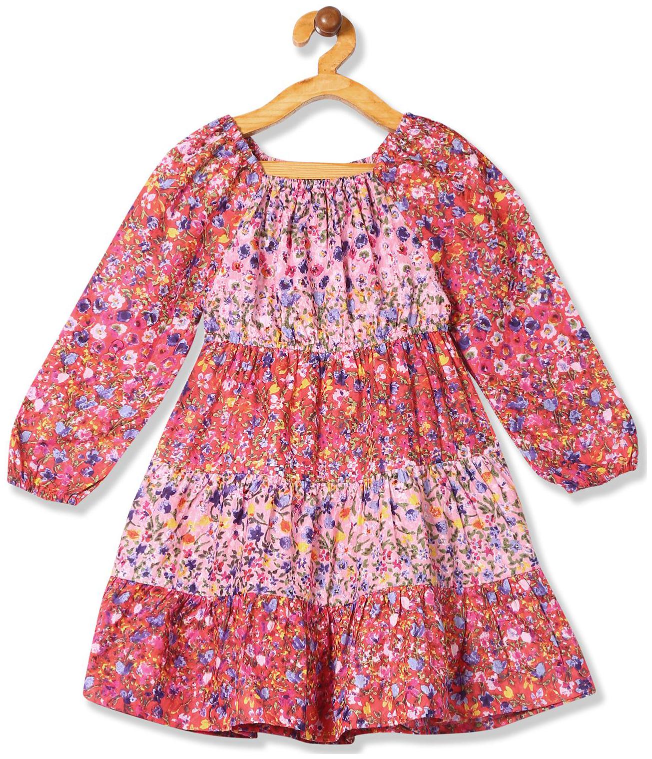 

CHEROKEE Pink Cotton 3 4th Sleeves Knee Length Princess Frock ( Pack of 1 )