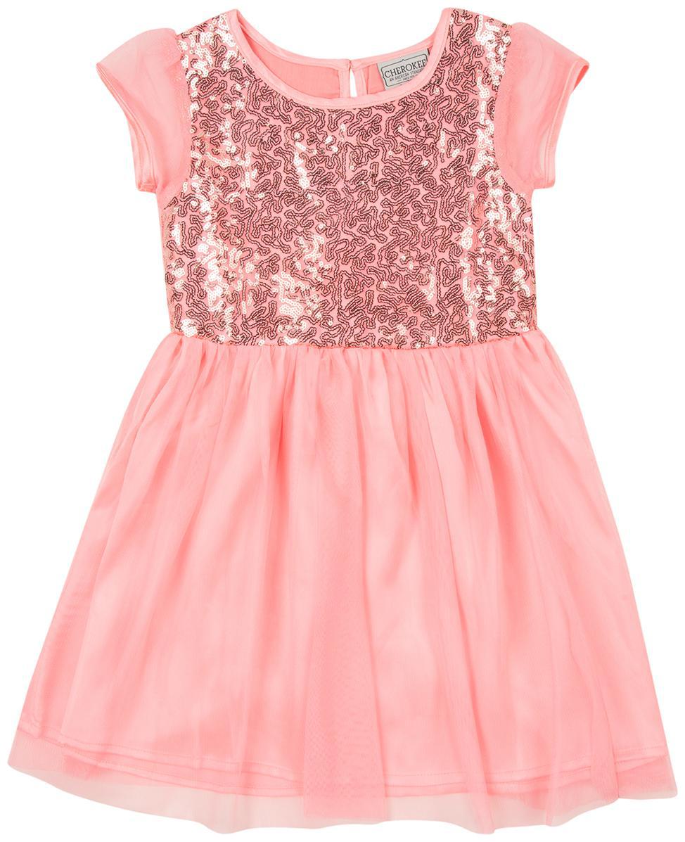 

CHEROKEE Pink Polyester Short Sleeves Knee Length Princess Frock ( Pack of 1 )
