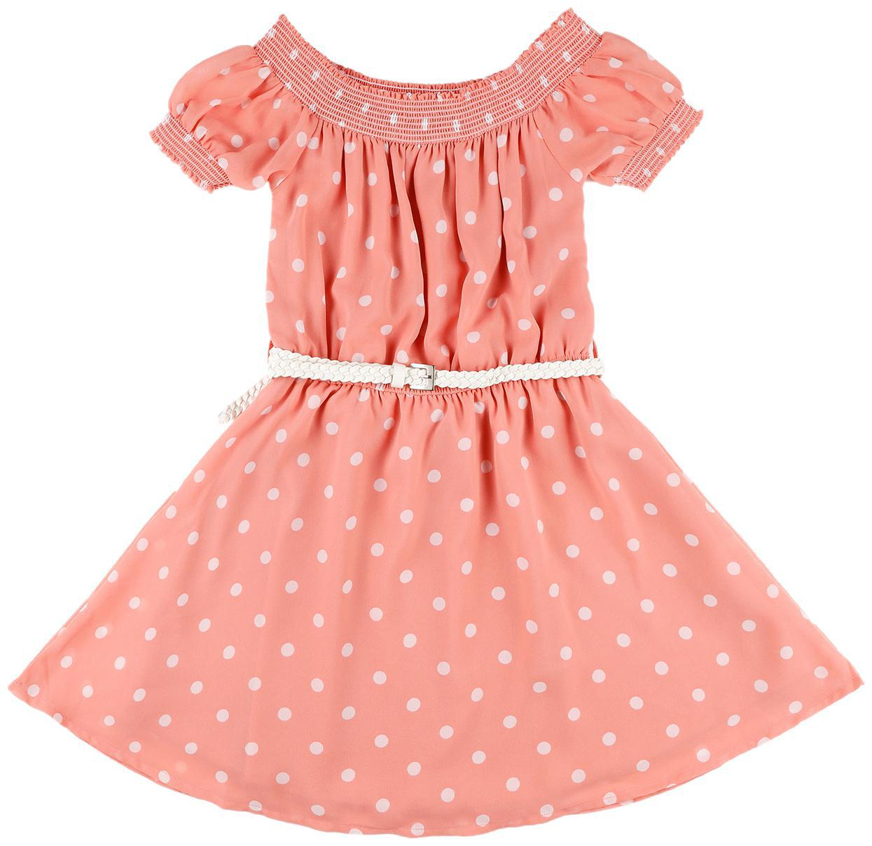 

CHEROKEE Pink Polyester Short Sleeves Knee Length Princess Frock ( Pack of 1 )