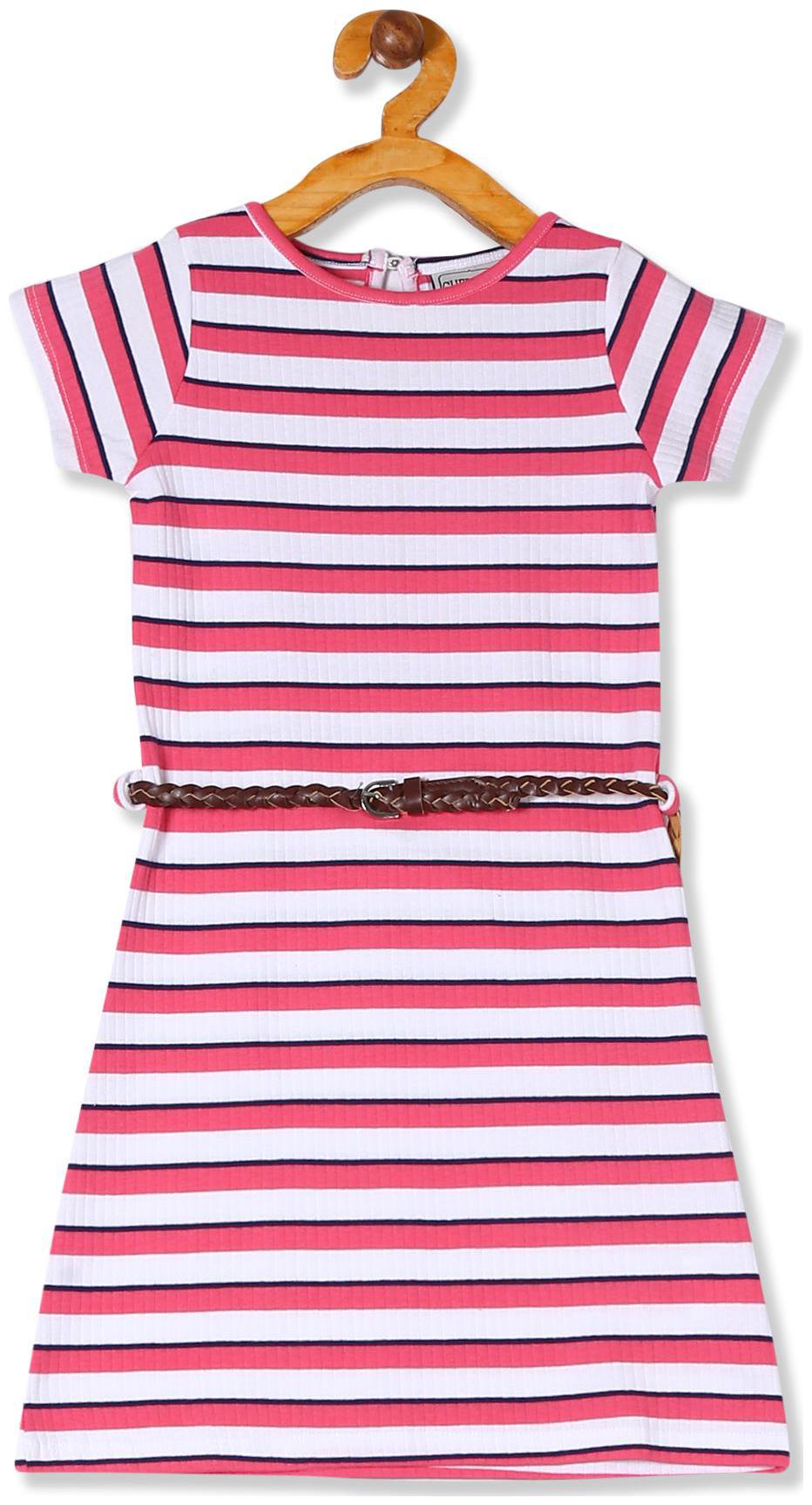 

CHEROKEE Pink Cotton Blend Short Sleeves Knee Length Princess Frock ( Pack of 1 )