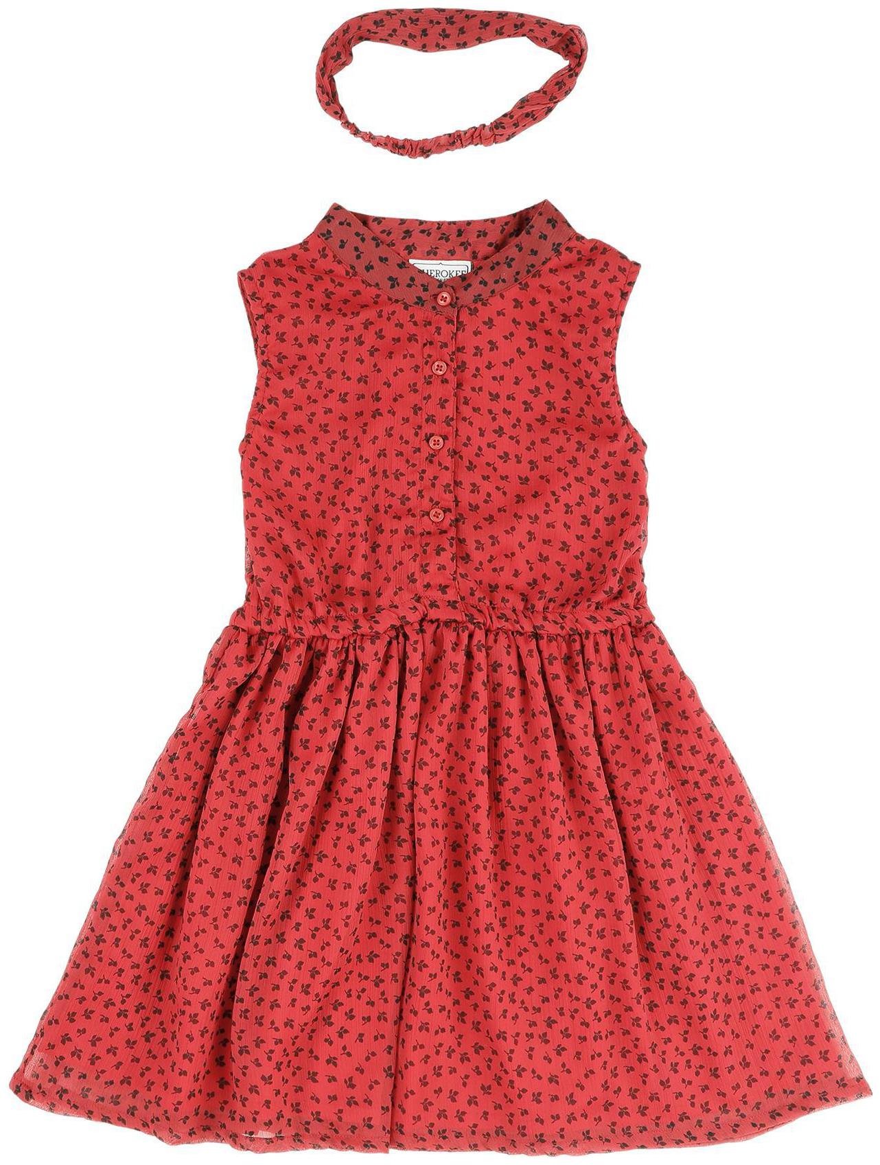 

CHEROKEE Red Polyester Sleeveless Knee Length Princess Frock ( Pack of 1 )
