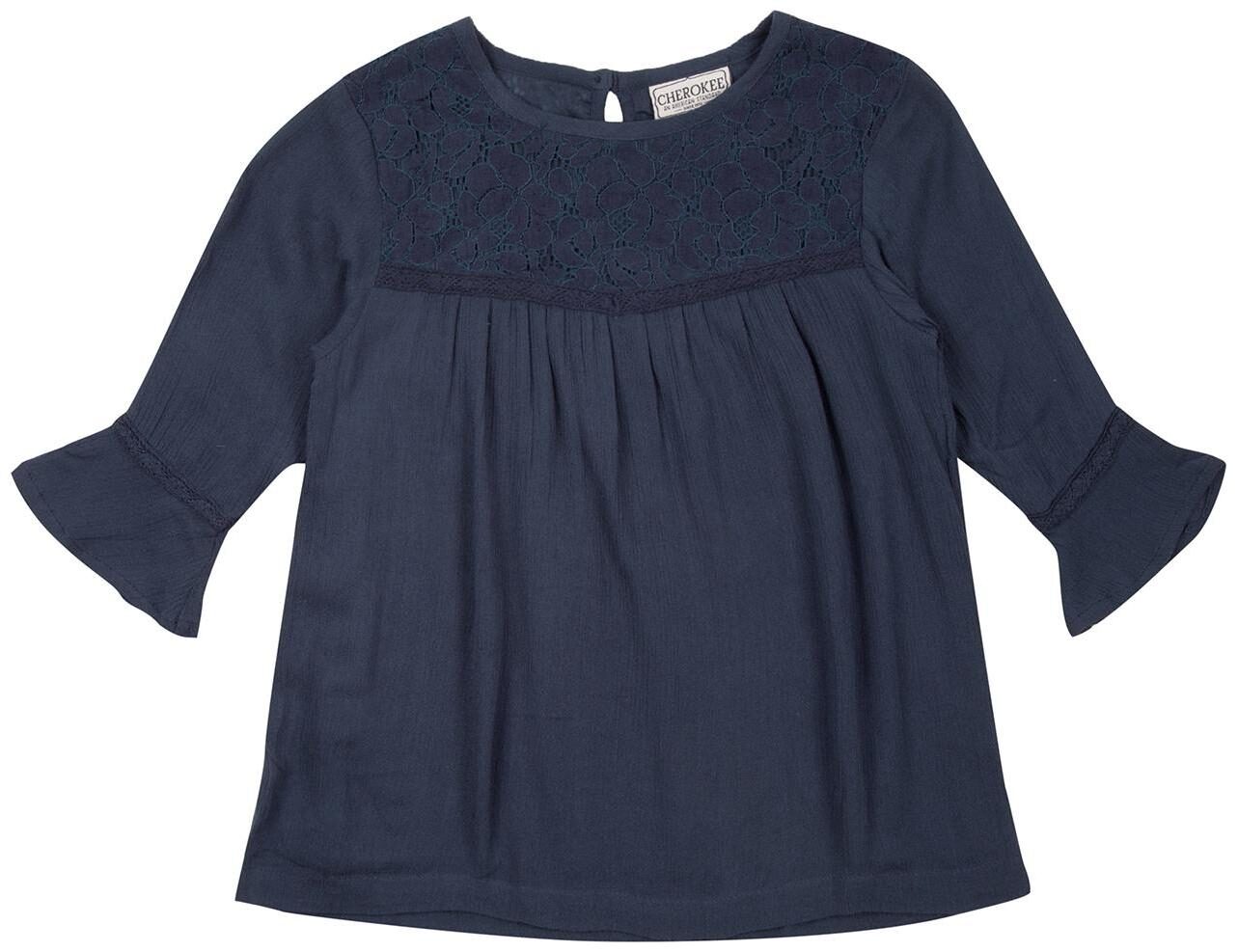 

CHEROKEE Viscose Solid Top for Baby Girl - Blue