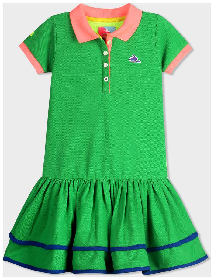 

Cherry Crumble By Nitt Hyman Baby girl Cotton Solid Collar frock - Green