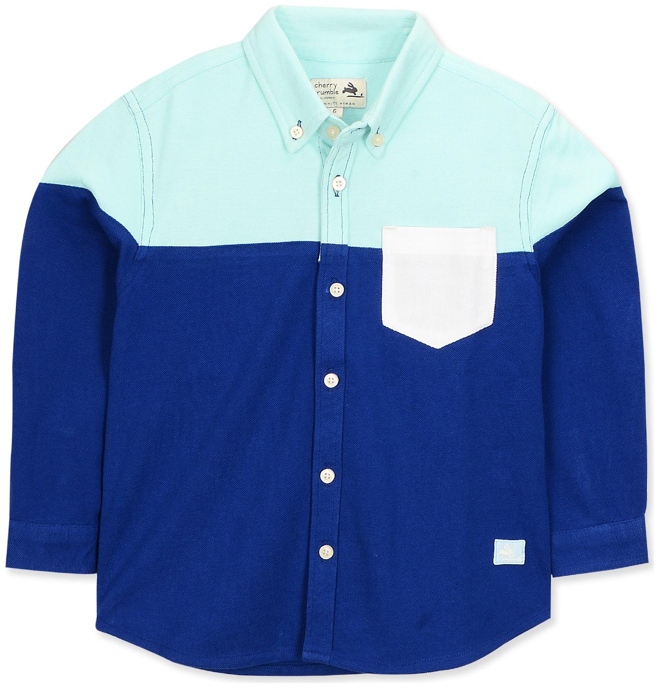 

Cherry Crumble By Nitt Hyman Poly cotton Colorblocked Shirt for Unisex Infants - Multi