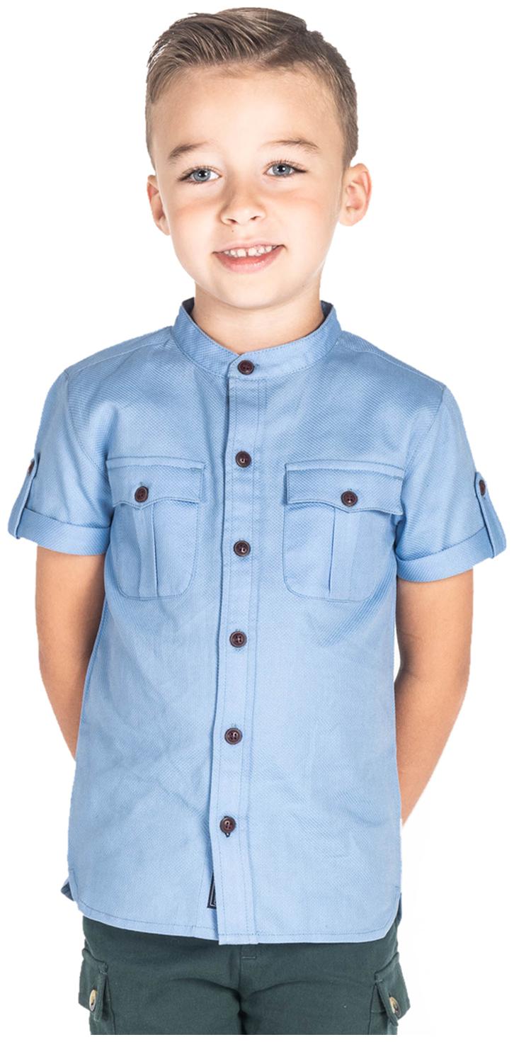 

Cherry Crumble By Nitt Hyman Boy Cotton Solid Shirt Blue