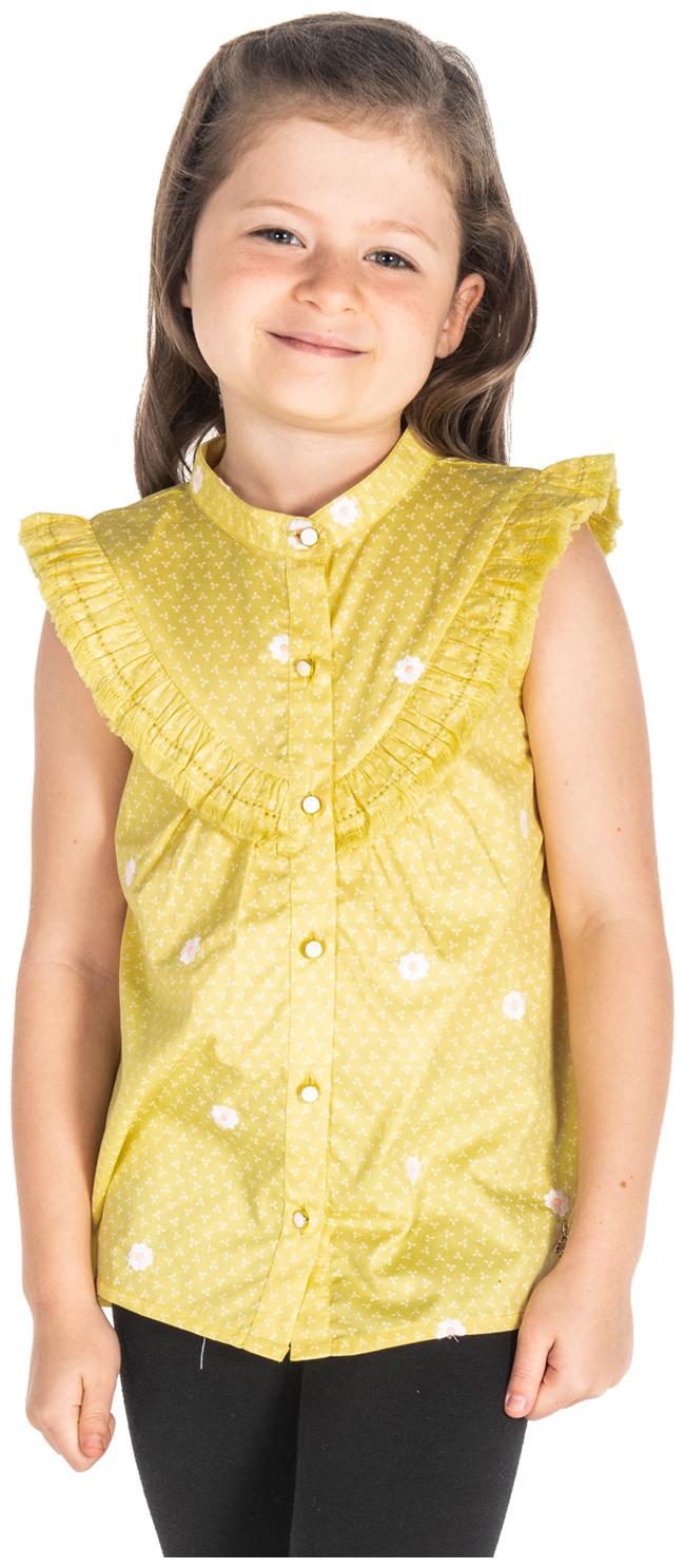 

Cherry Crumble By Nitt Hyman Girl Cotton Printed Top - Yellow