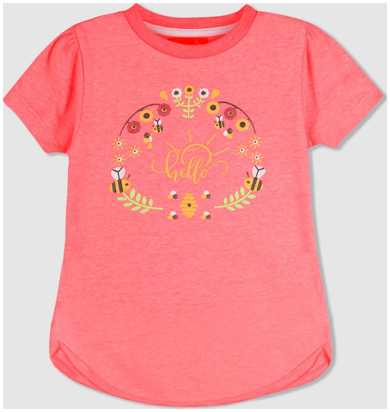 

Cherry Crumble By Nitt Hyman Girl Cotton Printed T shirt - Pink